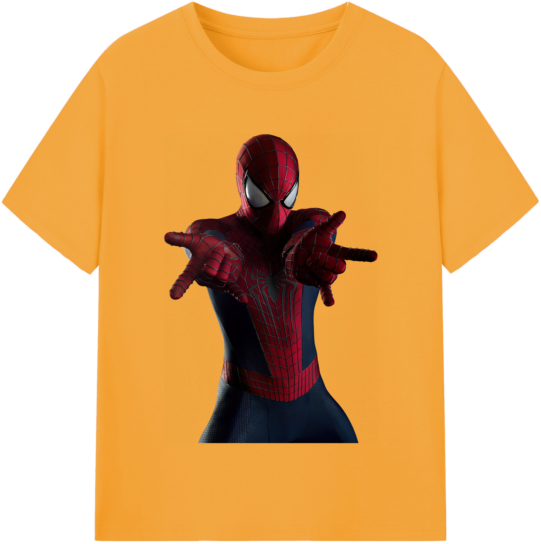 （画像用） Spider Man スパイダーマン 綿100％半袖Tシャツ（フロントプリント）
