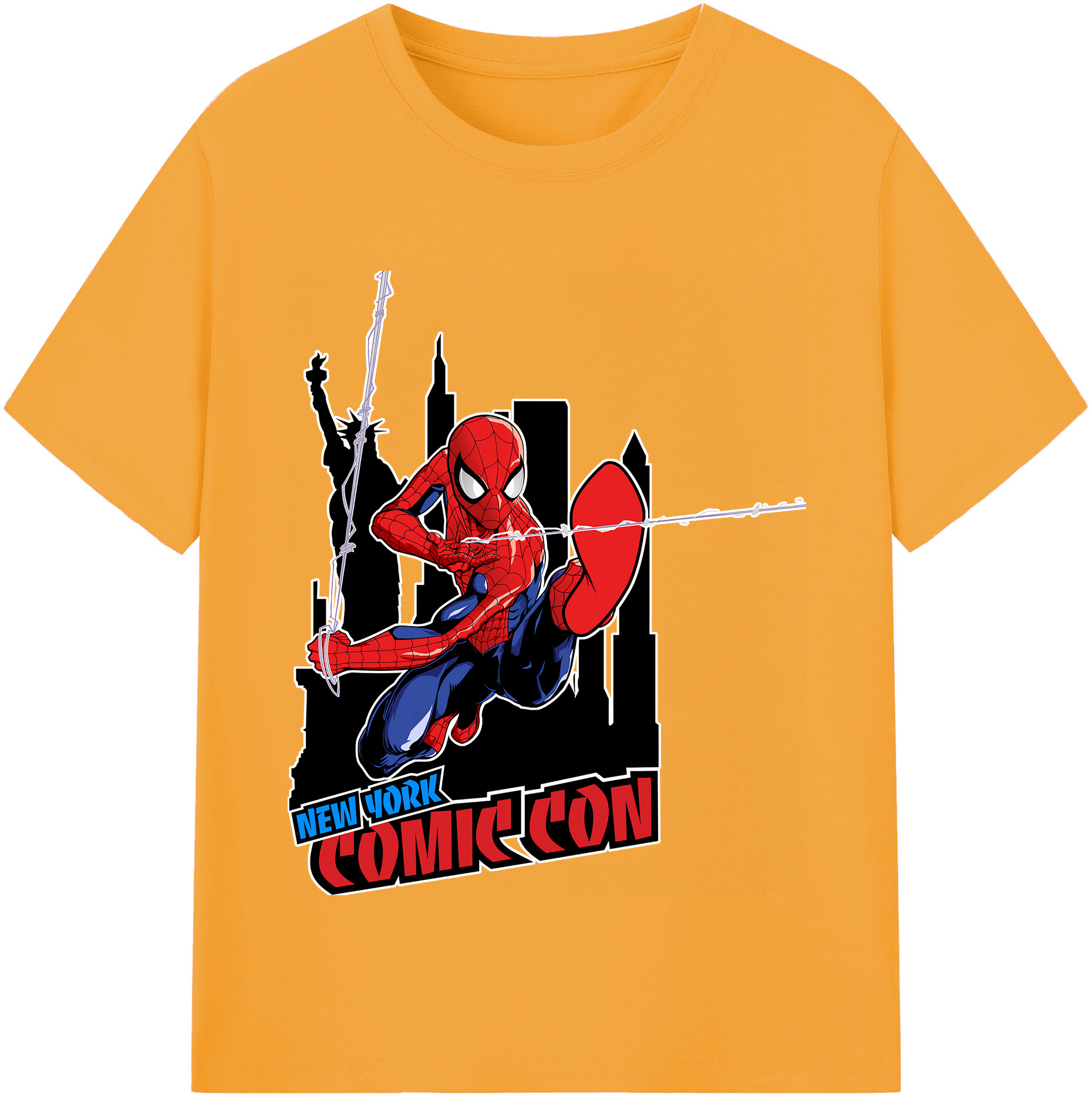 （画像用） Spider Man スパイダーマン 綿100％半袖Tシャツ（フロントプリント）