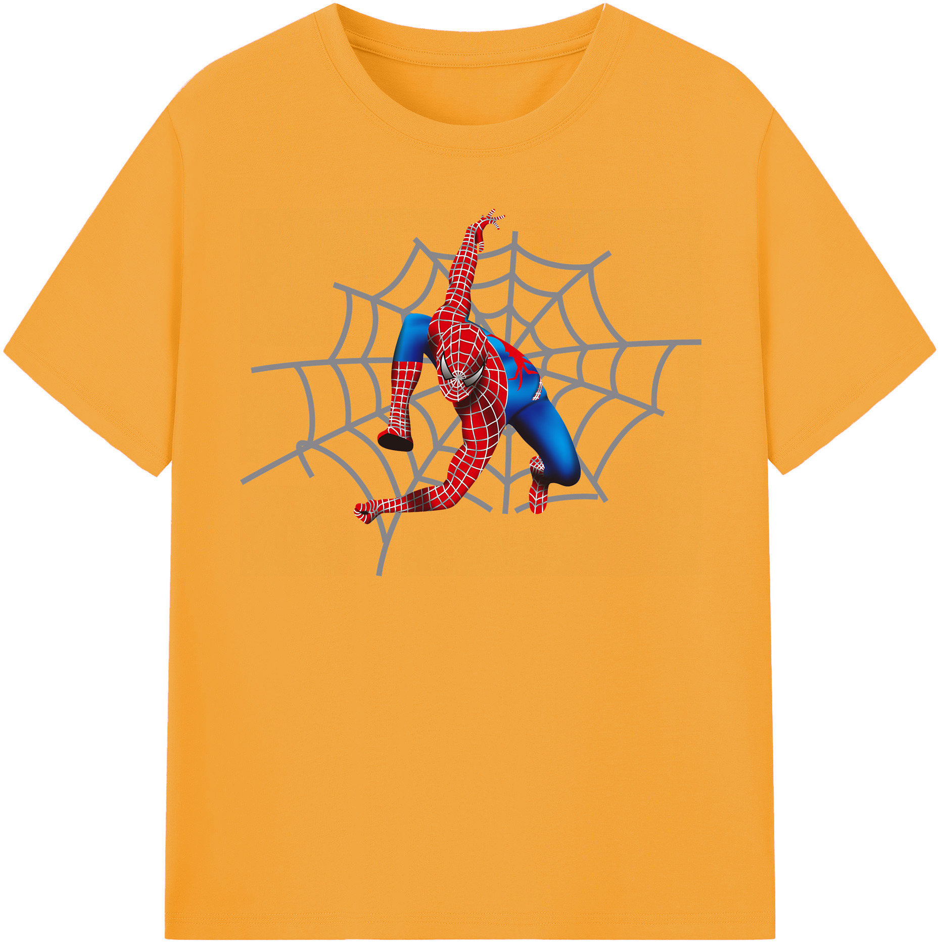 （画像用） Spider Man スパイダーマン 綿100％半袖Tシャツ（フロントプリント）