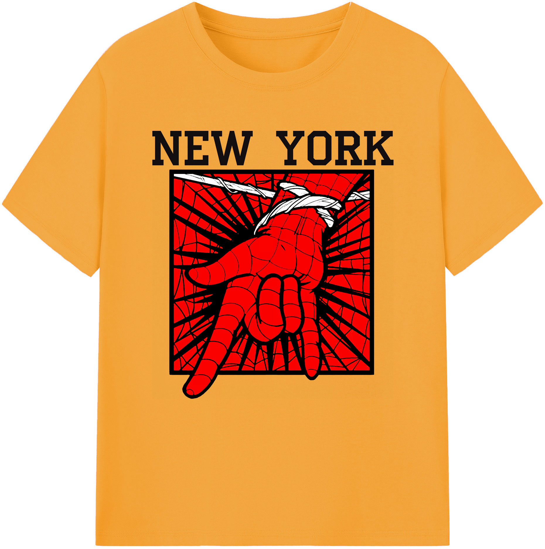 （画像用） Spider Man スパイダーマン 綿100％半袖Tシャツ（フロントプリント）