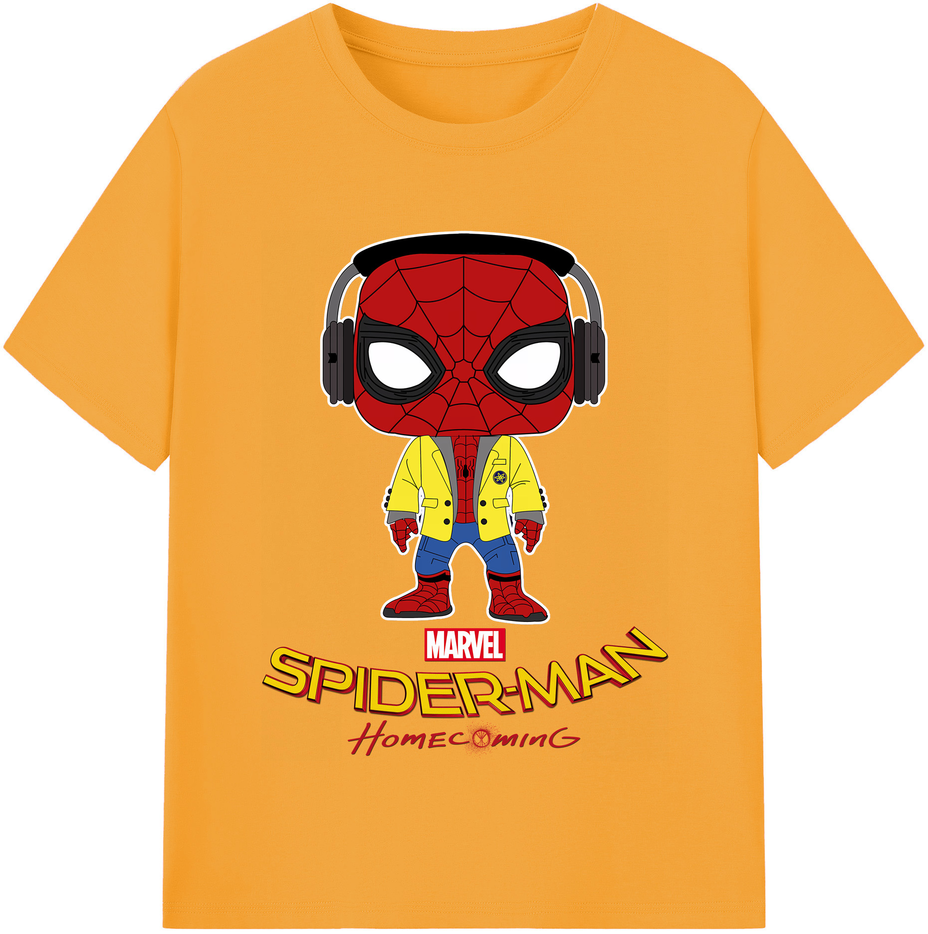 （画像用） Spider Man スパイダーマン 綿100％半袖Tシャツ（フロントプリント）