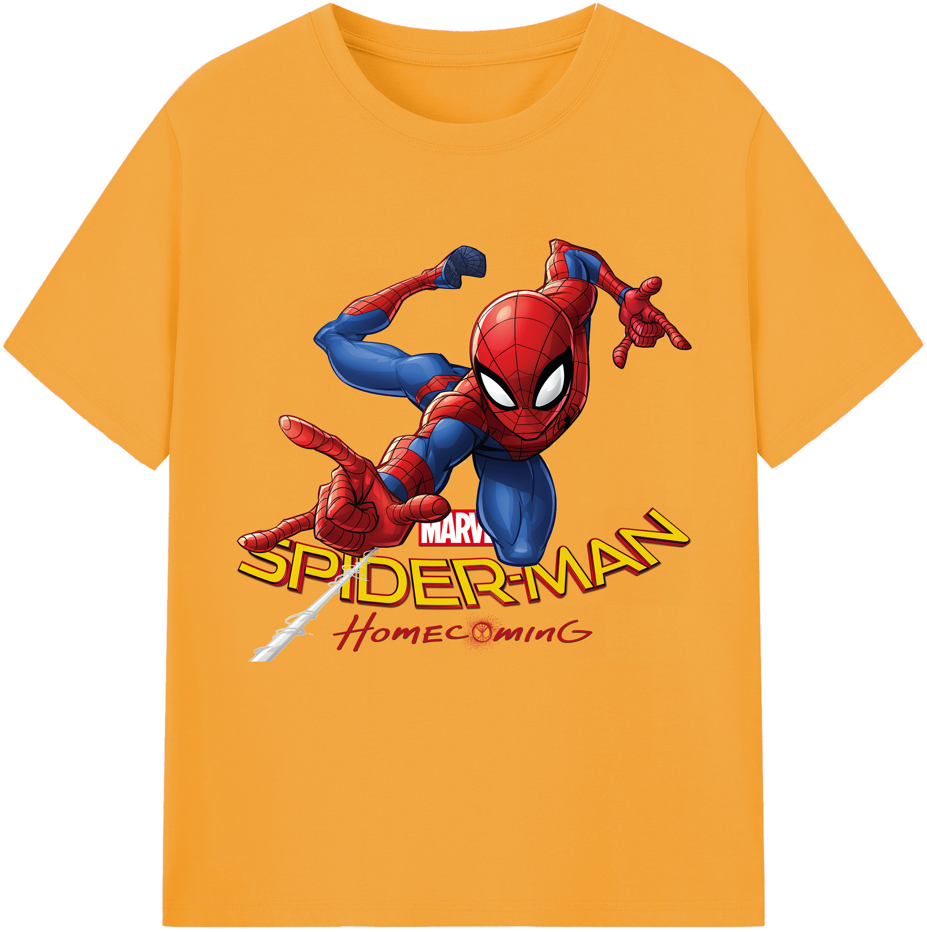 （画像用） Spider Man スパイダーマン 綿100％半袖Tシャツ（フロントプリント）