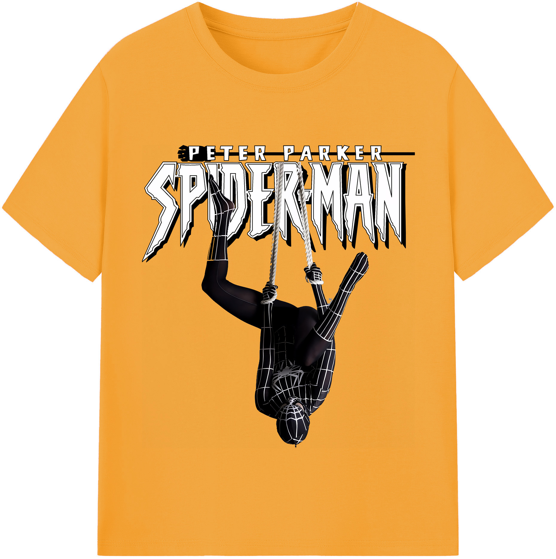 （画像用） Spider Man スパイダーマン 綿100％半袖Tシャツ（フロントプリント）