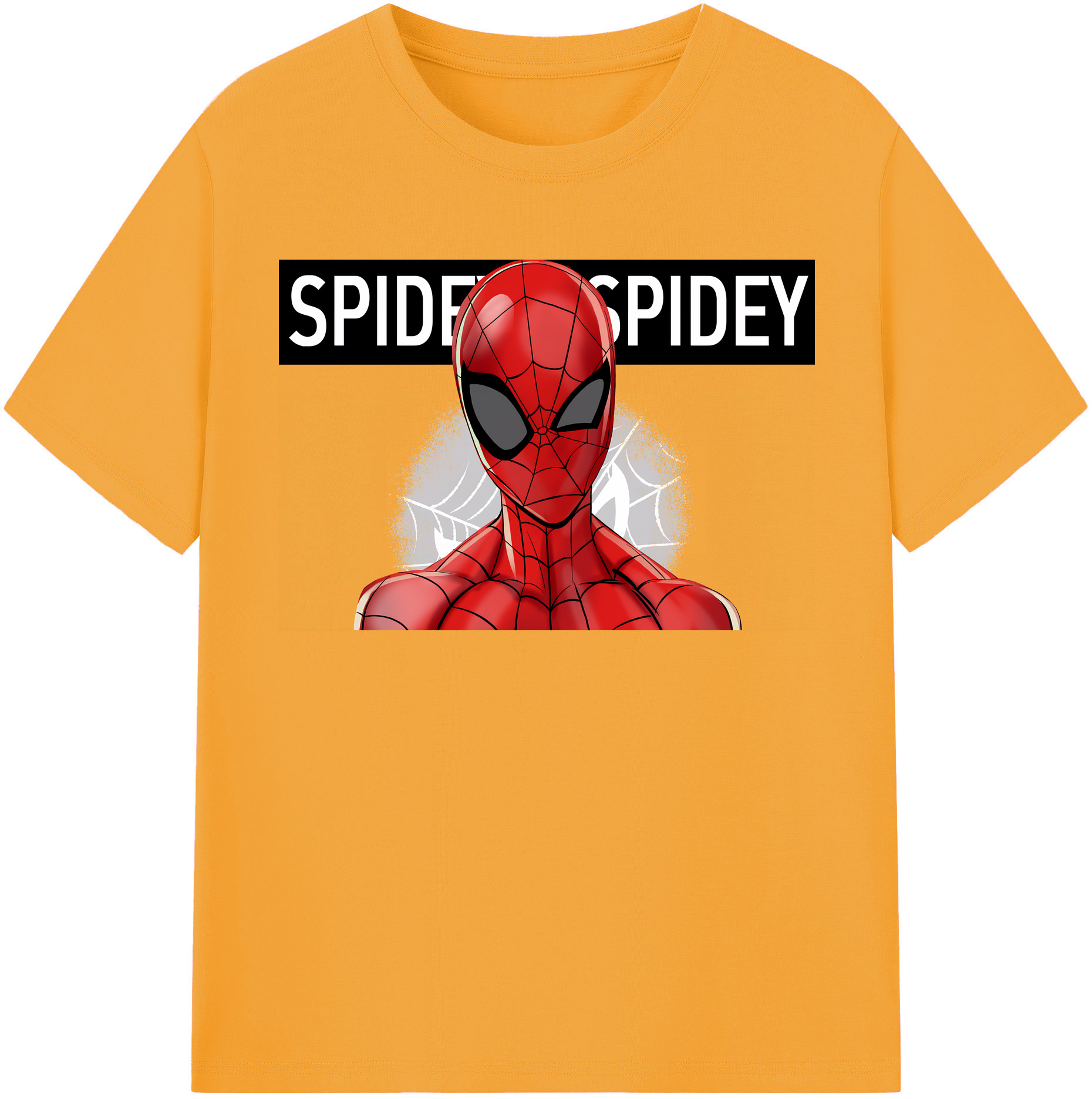 （画像用） Spider Man スパイダーマン 綿100％半袖Tシャツ（フロントプリント）