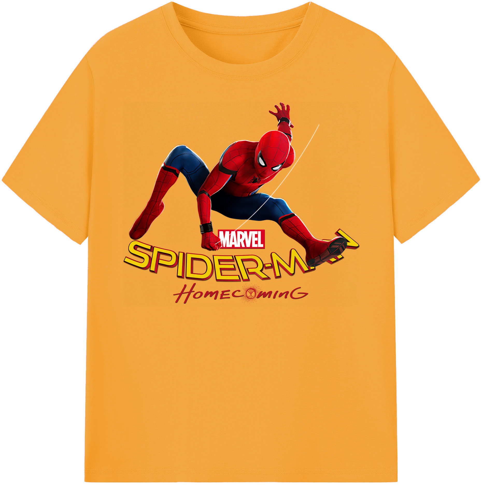 （画像用） Spider Man スパイダーマン 綿100％半袖Tシャツ（フロントプリント）