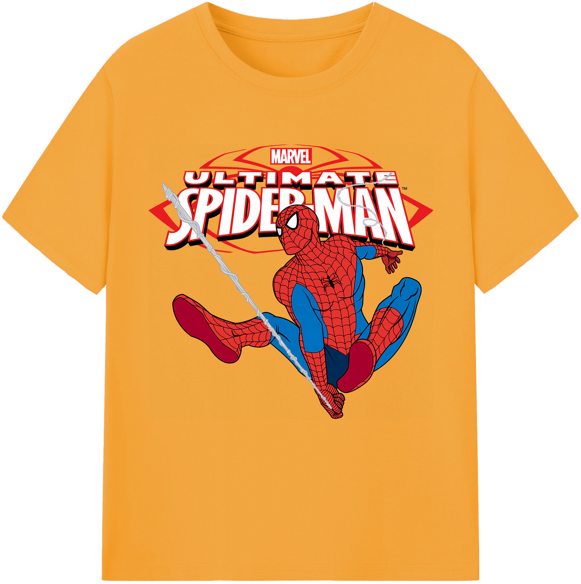 （画像用） Spider Man スパイダーマン 綿100％半袖Tシャツ（フロントプリント）