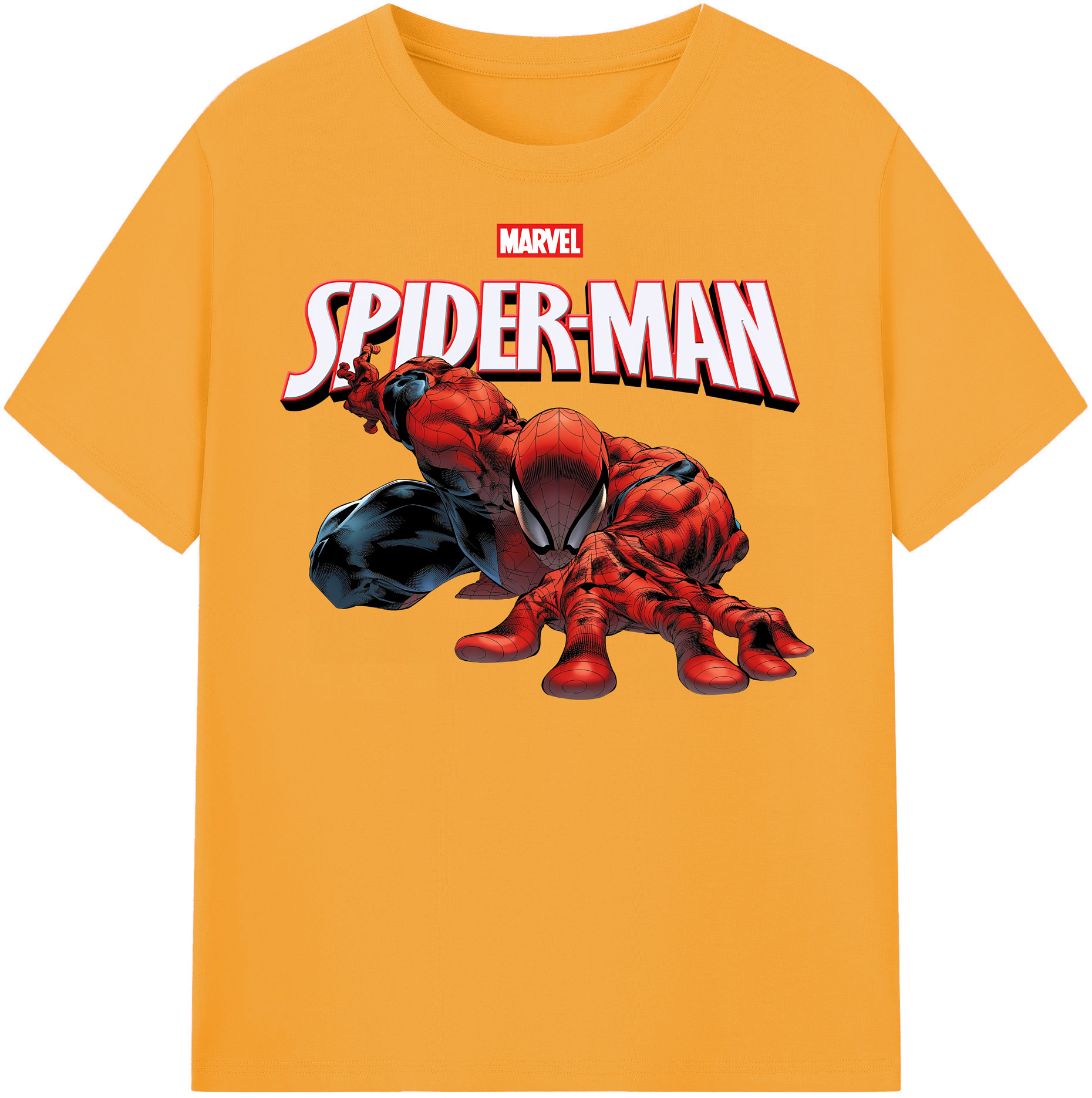 （画像用） Spider Man スパイダーマン 綿100％半袖Tシャツ（フロントプリント）