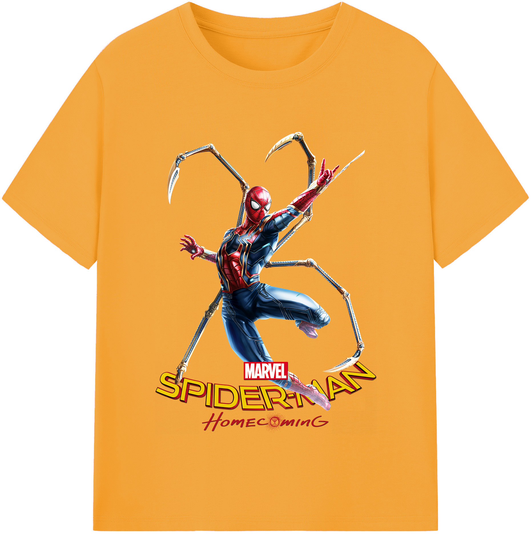 （画像用） Spider Man スパイダーマン 綿100％半袖Tシャツ（フロントプリント）