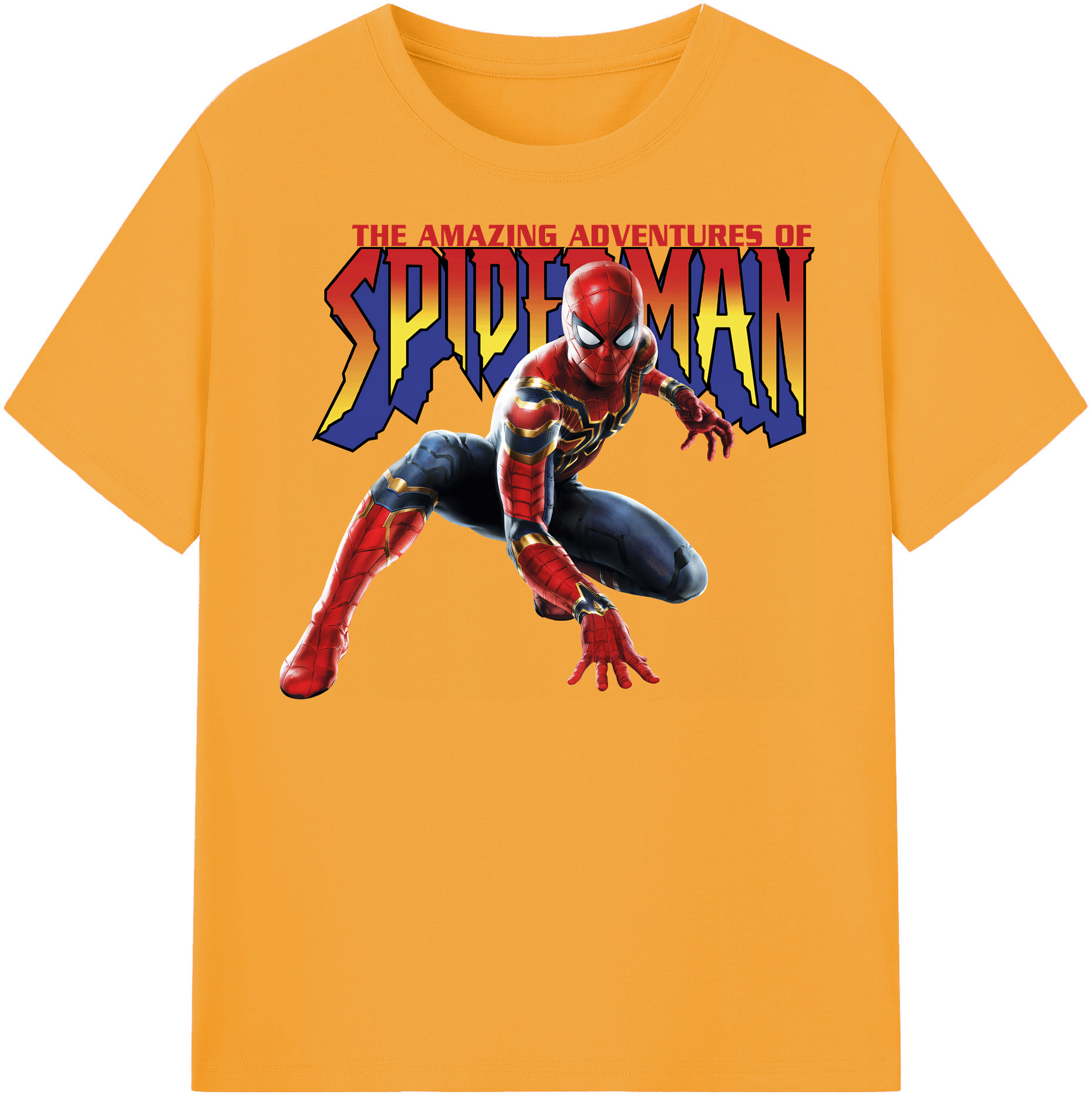 Spider Man スパイダーマン 綿100％半袖Tシャツ（フロントプリント）