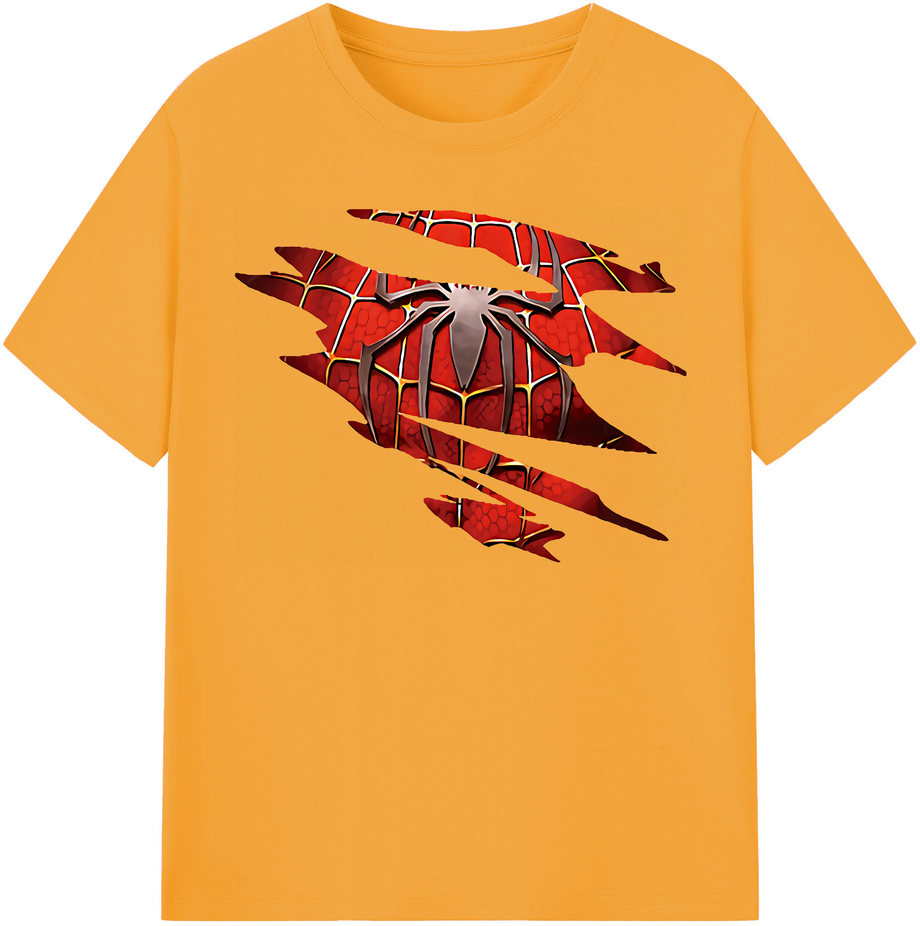 （画像用） Spider Man スパイダーマン 綿100％半袖Tシャツ（フロントプリント）