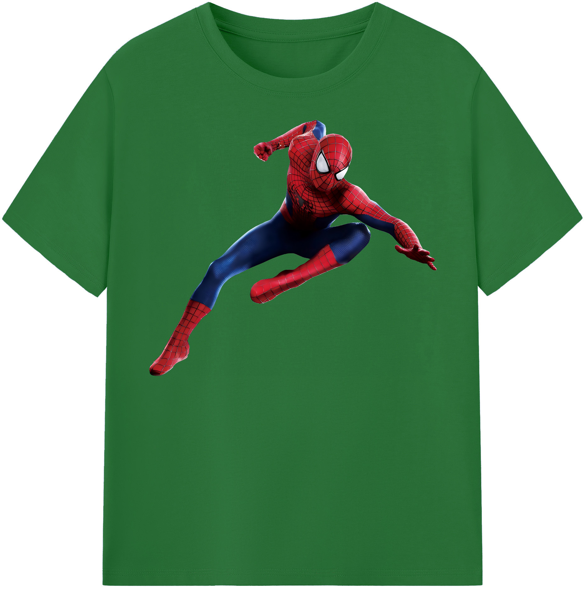（画像用） Spider Man スパイダーマン 綿100％半袖Tシャツ（フロントプリント）