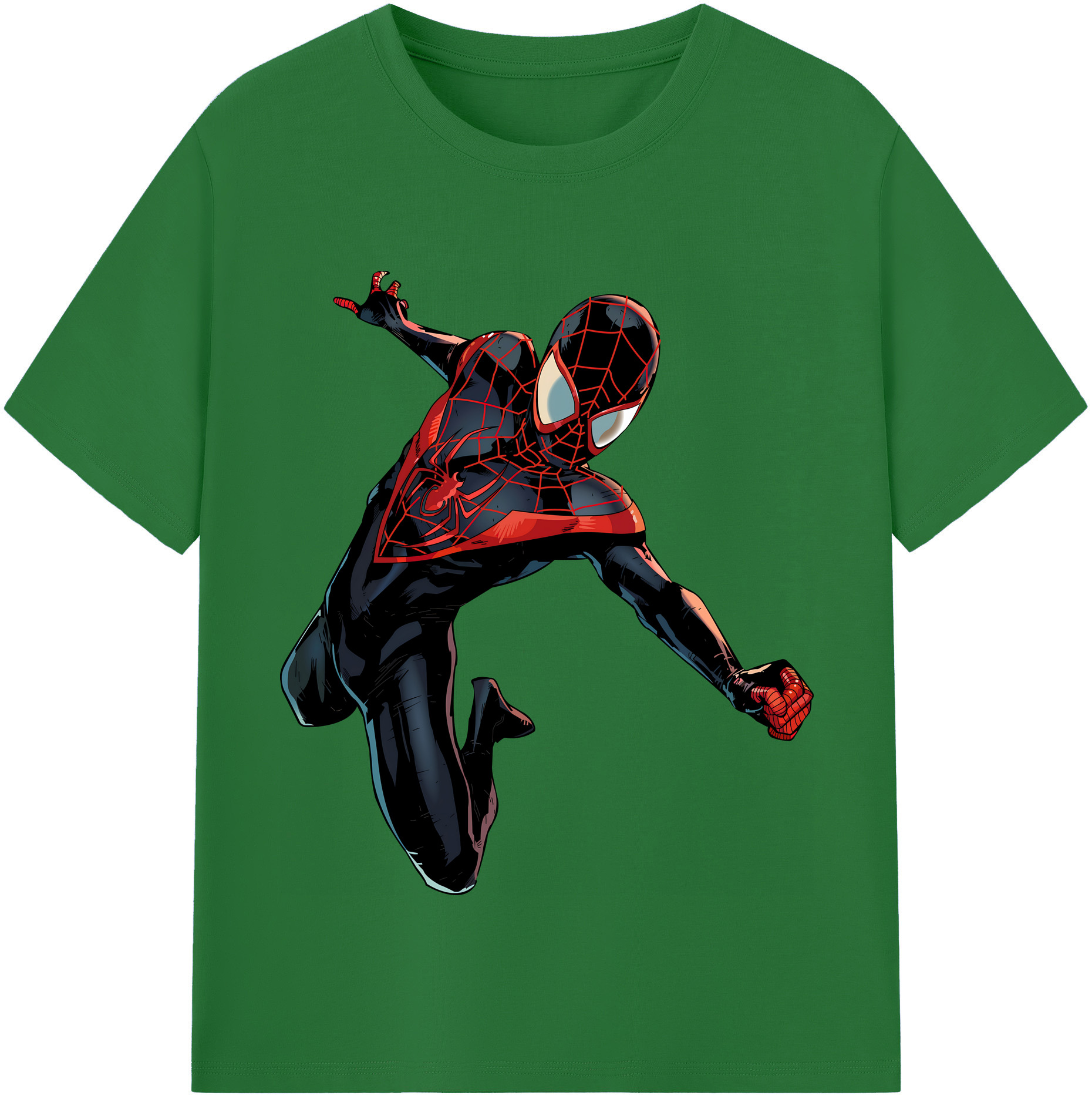 （画像用） Spider Man スパイダーマン 綿100％半袖Tシャツ（フロントプリント）