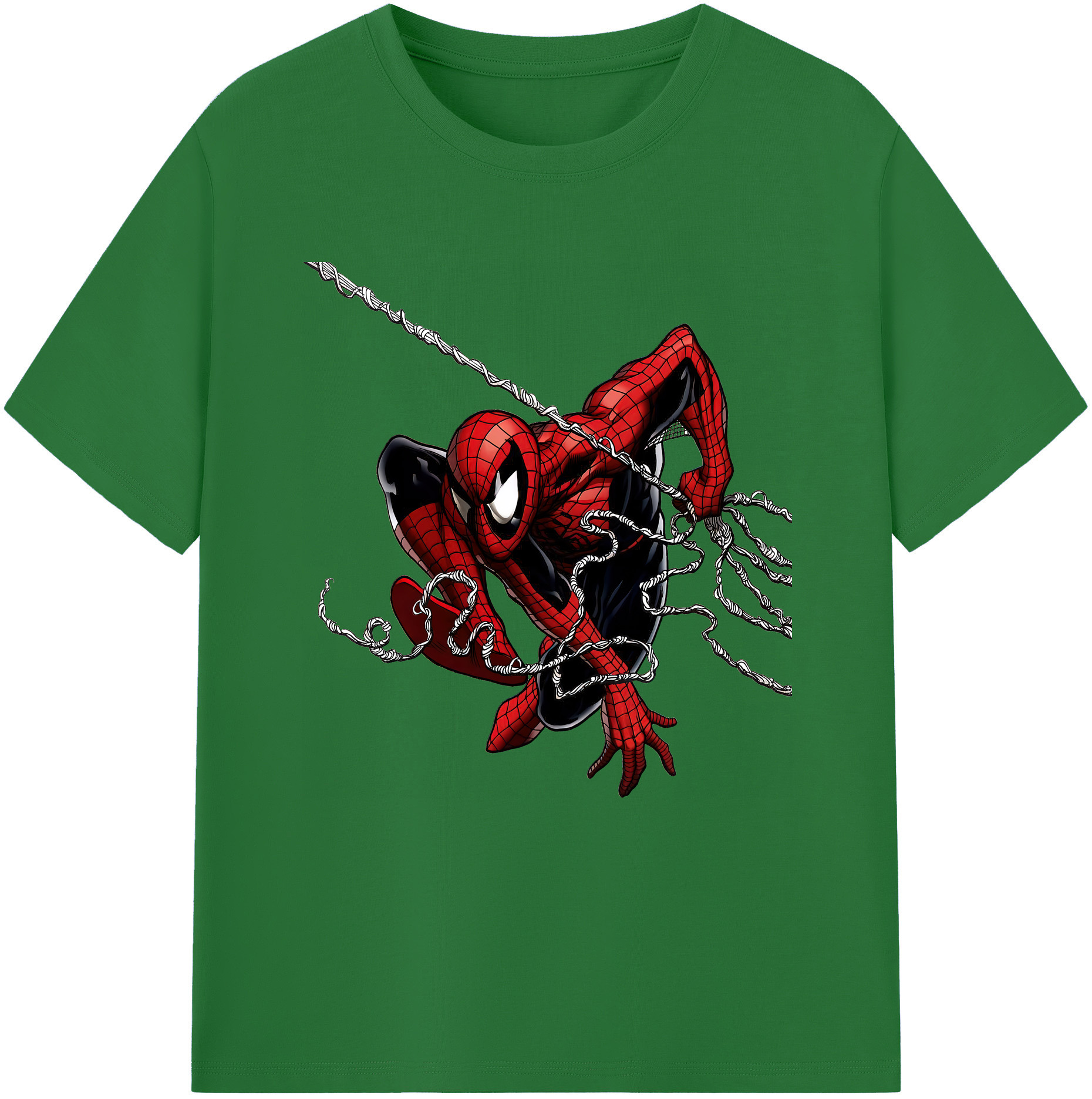 （画像用） Spider Man スパイダーマン 綿100％半袖Tシャツ（フロントプリント）