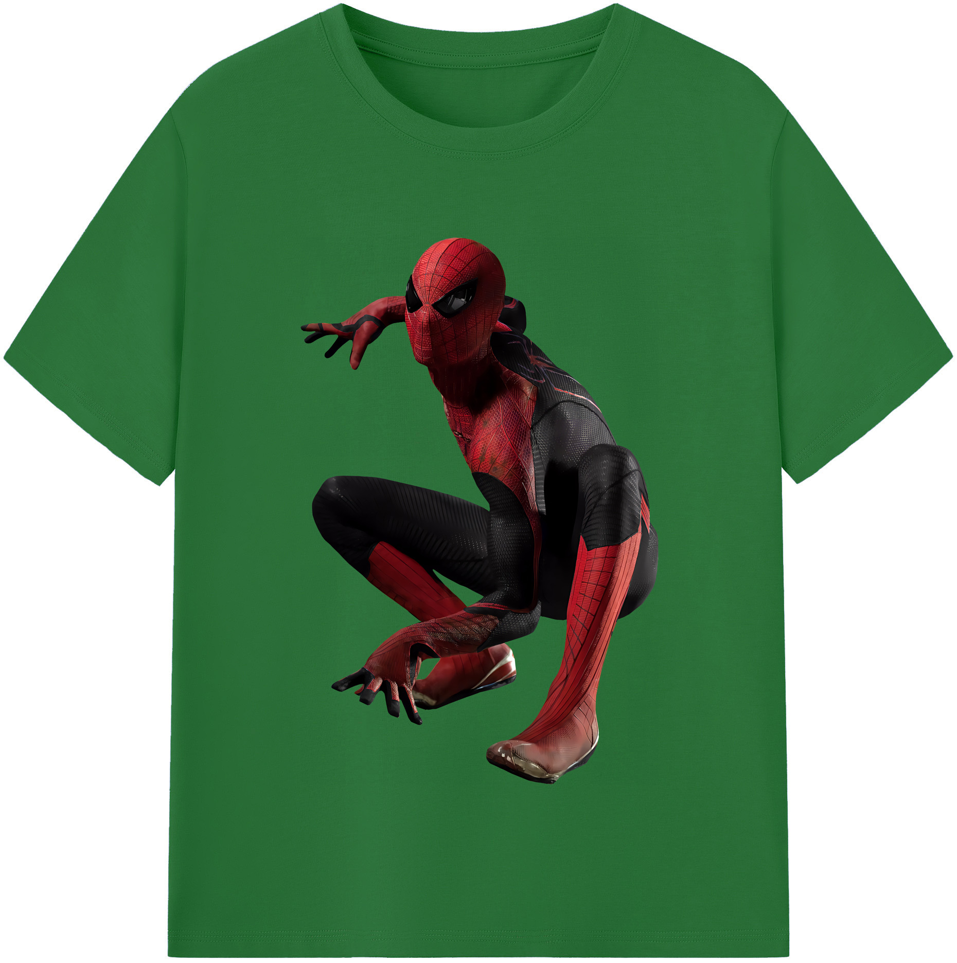 （画像用） Spider Man スパイダーマン 綿100％半袖Tシャツ（フロントプリント）