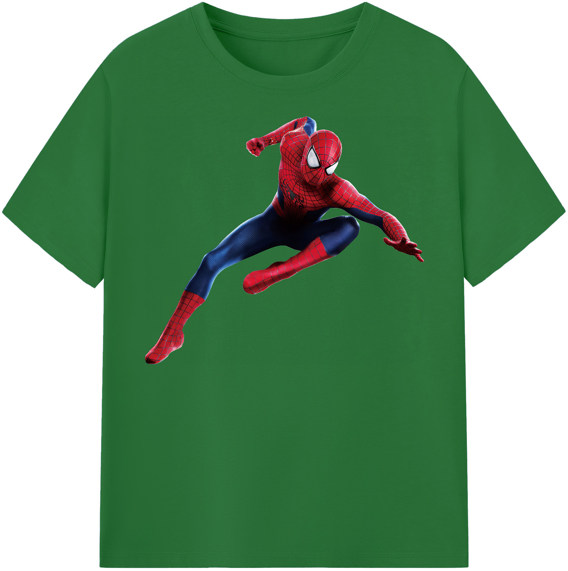 （画像用） Spider Man スパイダーマン 綿100％半袖Tシャツ（フロントプリント）