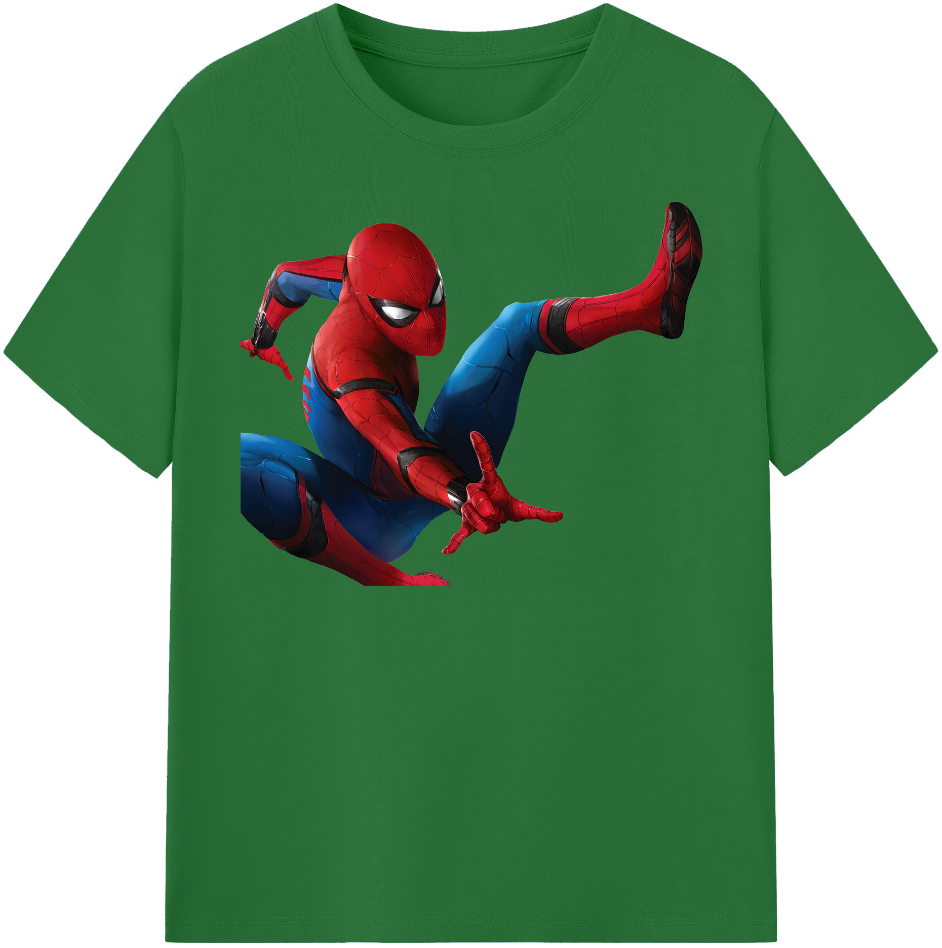 （画像用） Spider Man スパイダーマン 綿100％半袖Tシャツ（フロントプリント）