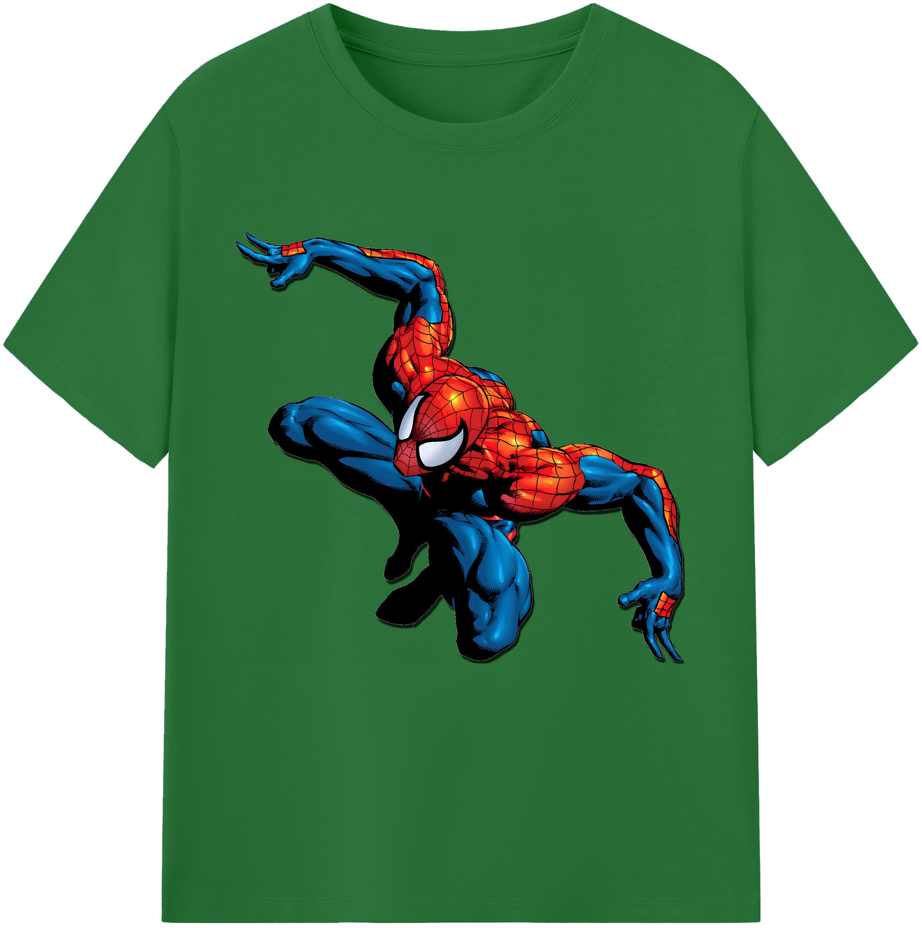 （画像用） Spider Man スパイダーマン 綿100％半袖Tシャツ（フロントプリント）