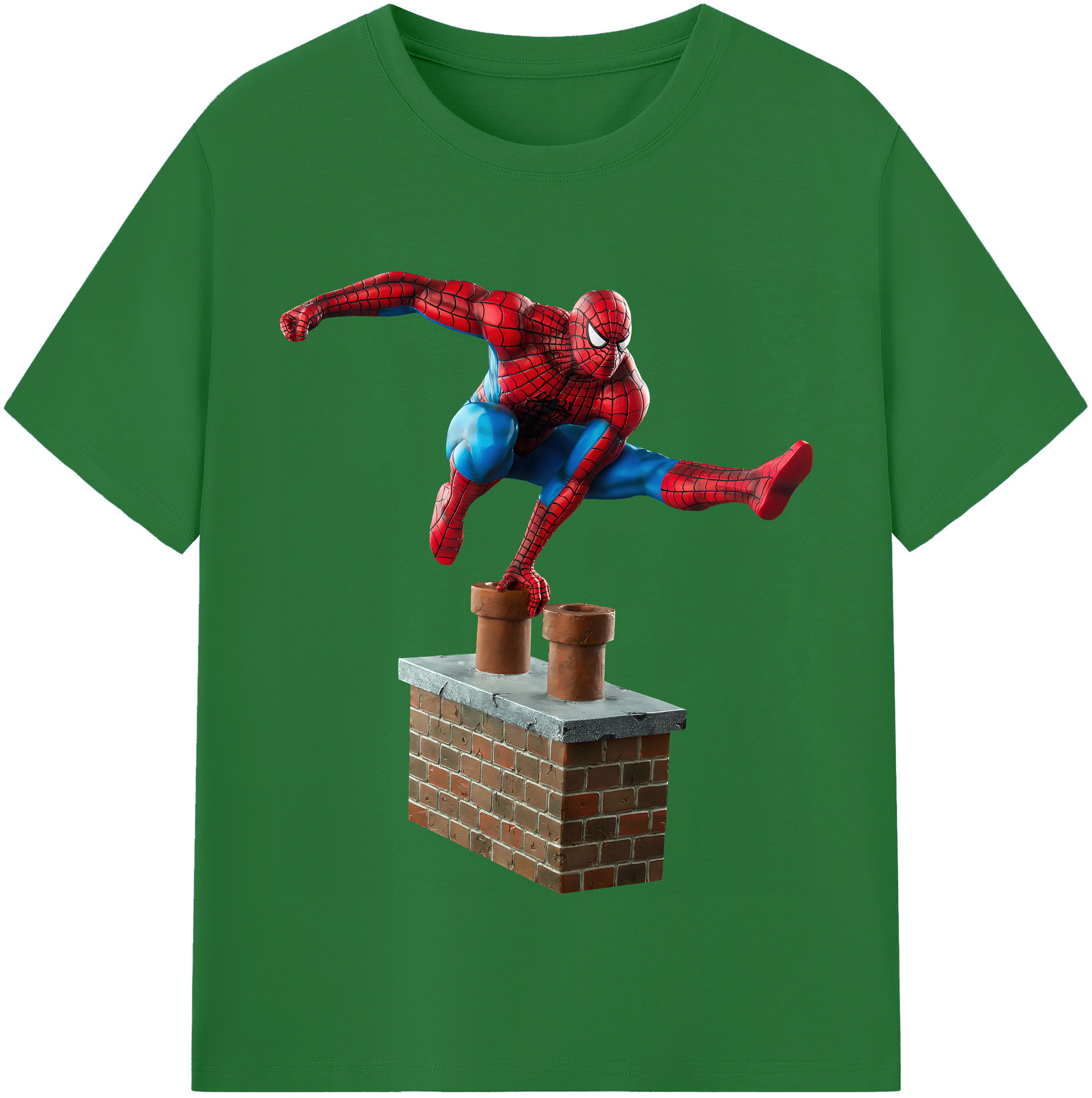 （画像用） Spider Man スパイダーマン 綿100％半袖Tシャツ（フロントプリント）