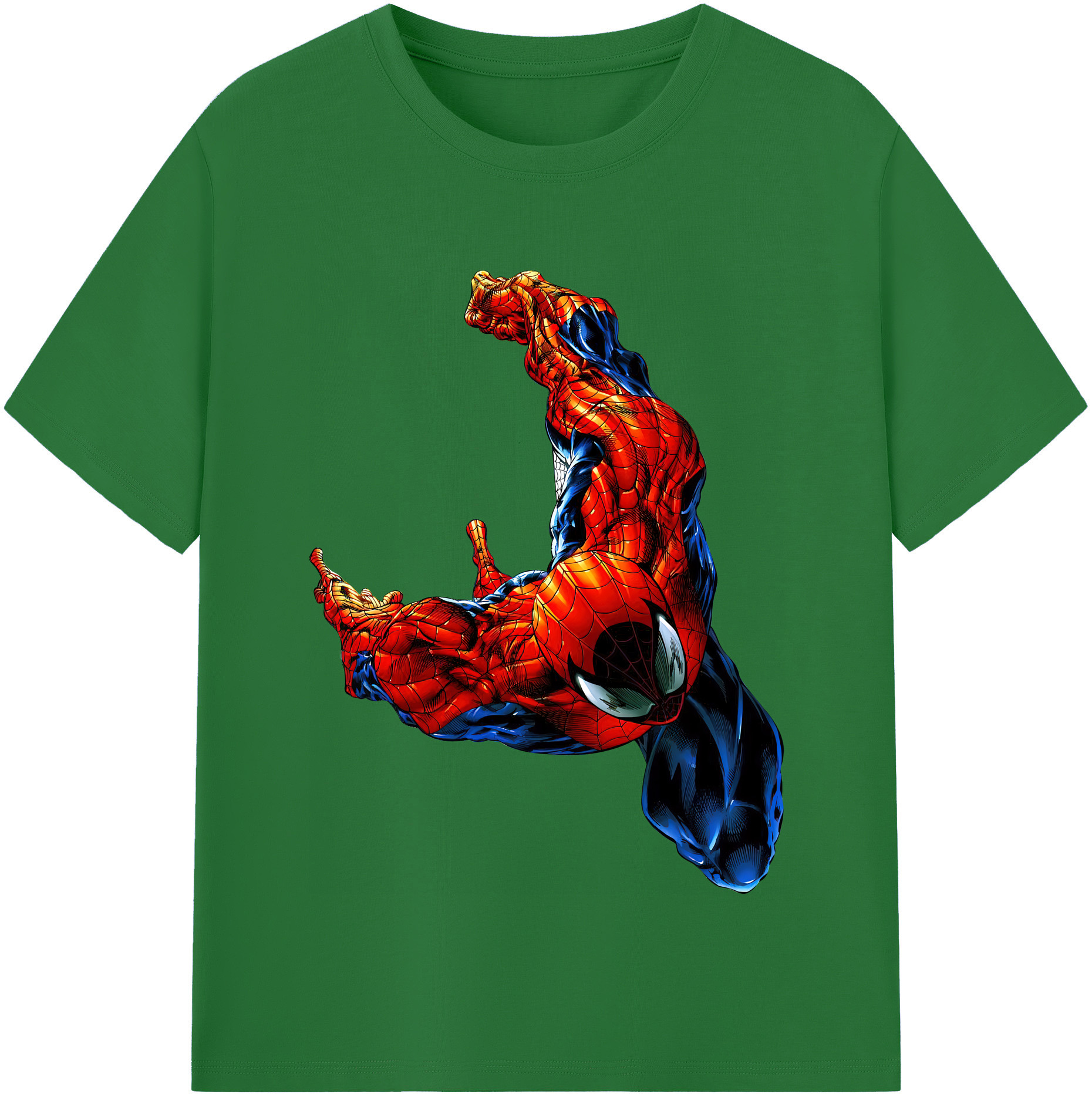 （画像用） Spider Man スパイダーマン 綿100％半袖Tシャツ（フロントプリント）