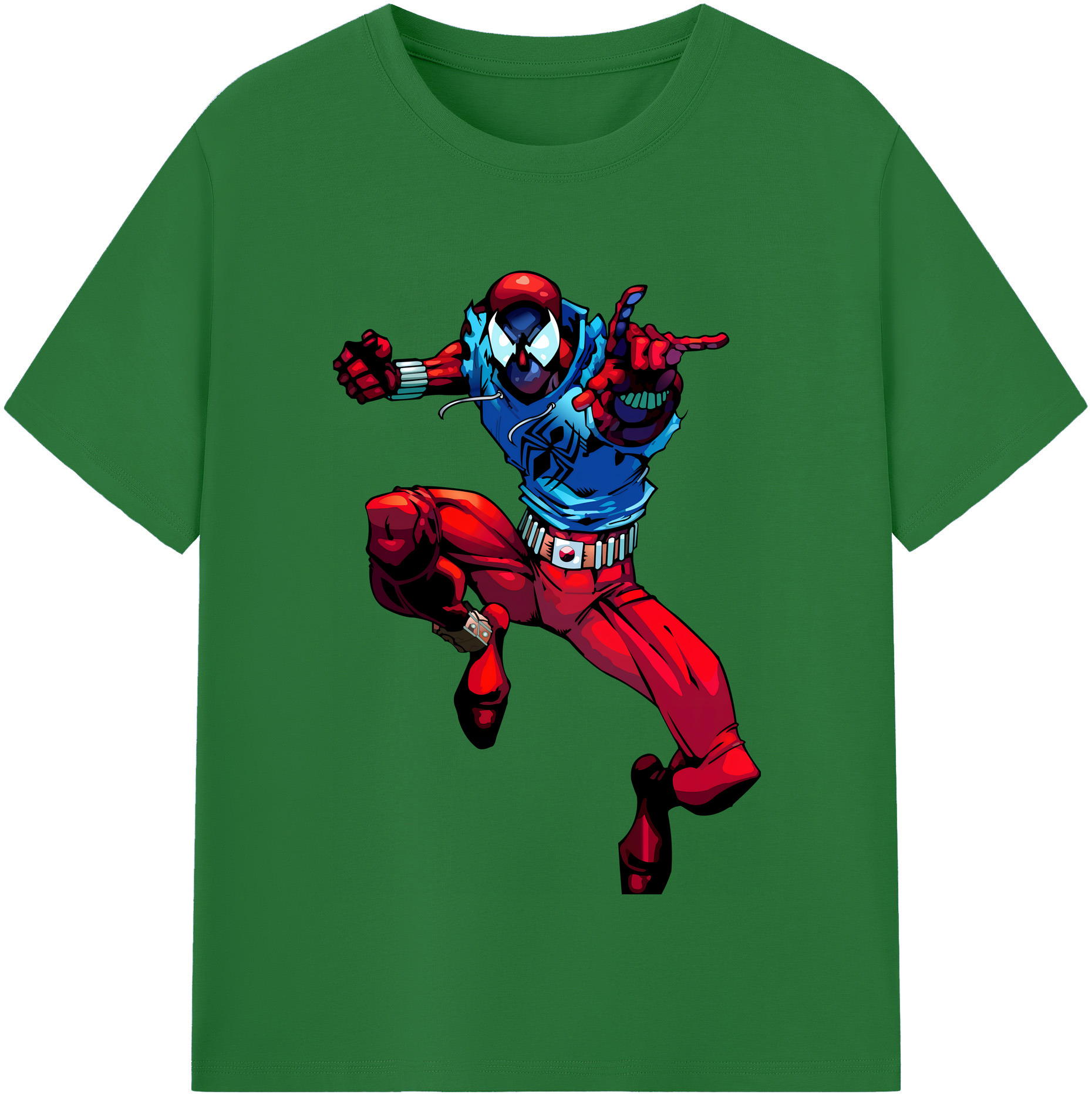 （画像用） Spider Man スパイダーマン 綿100％半袖Tシャツ（フロントプリント）