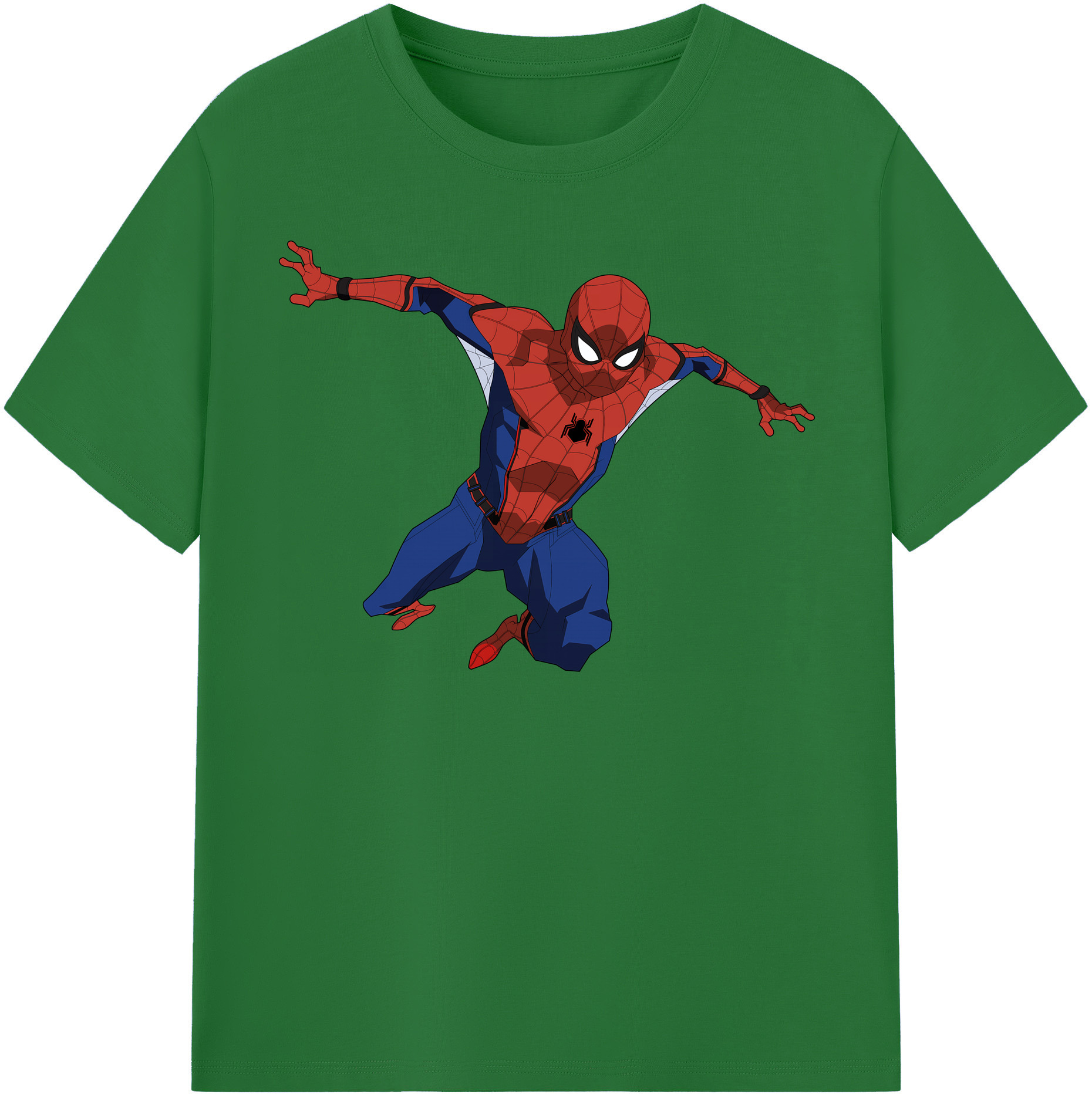 （画像用） Spider Man スパイダーマン 綿100％半袖Tシャツ（フロントプリント）