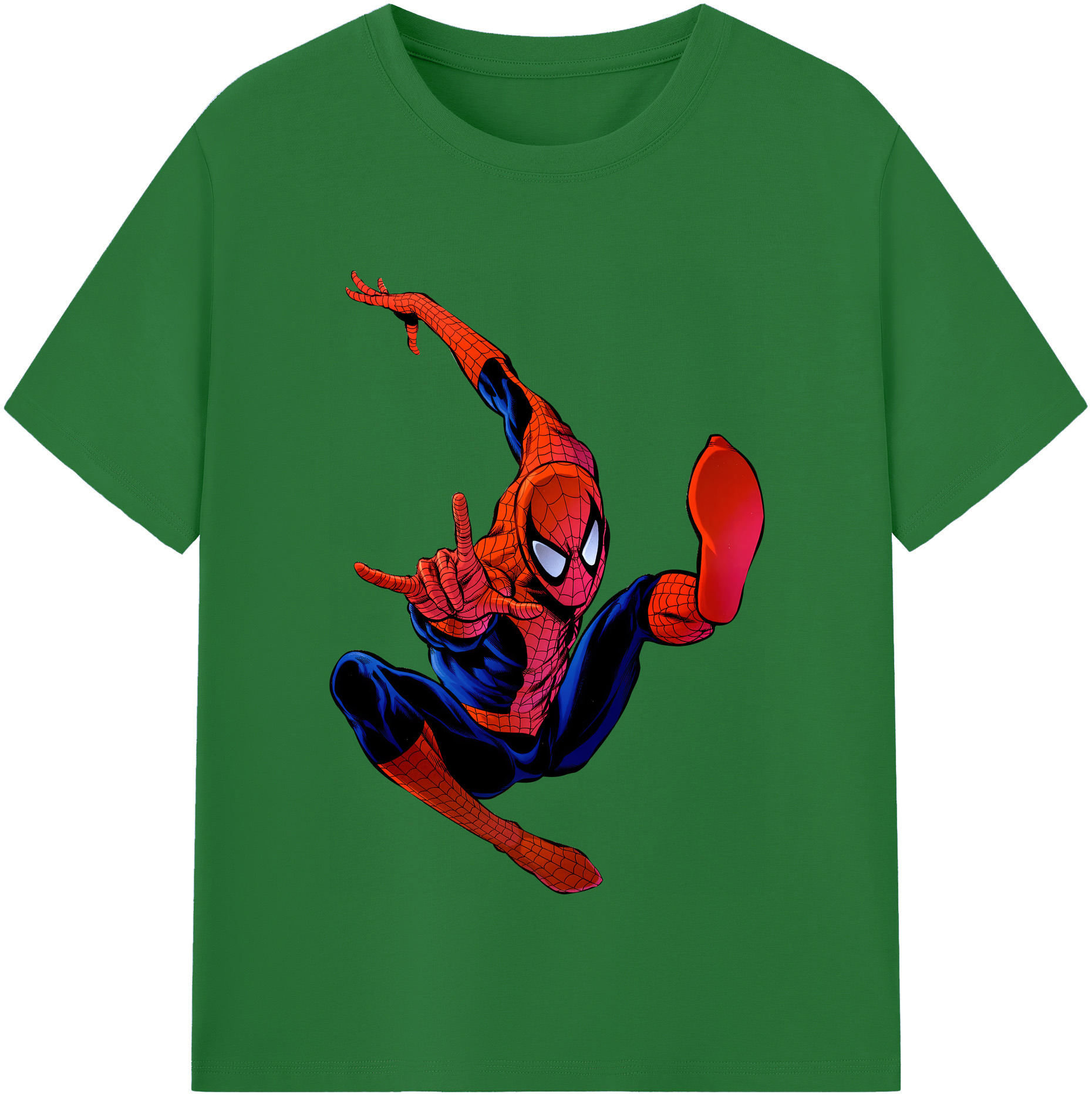 （画像用） Spider Man スパイダーマン 綿100％半袖Tシャツ（フロントプリント）