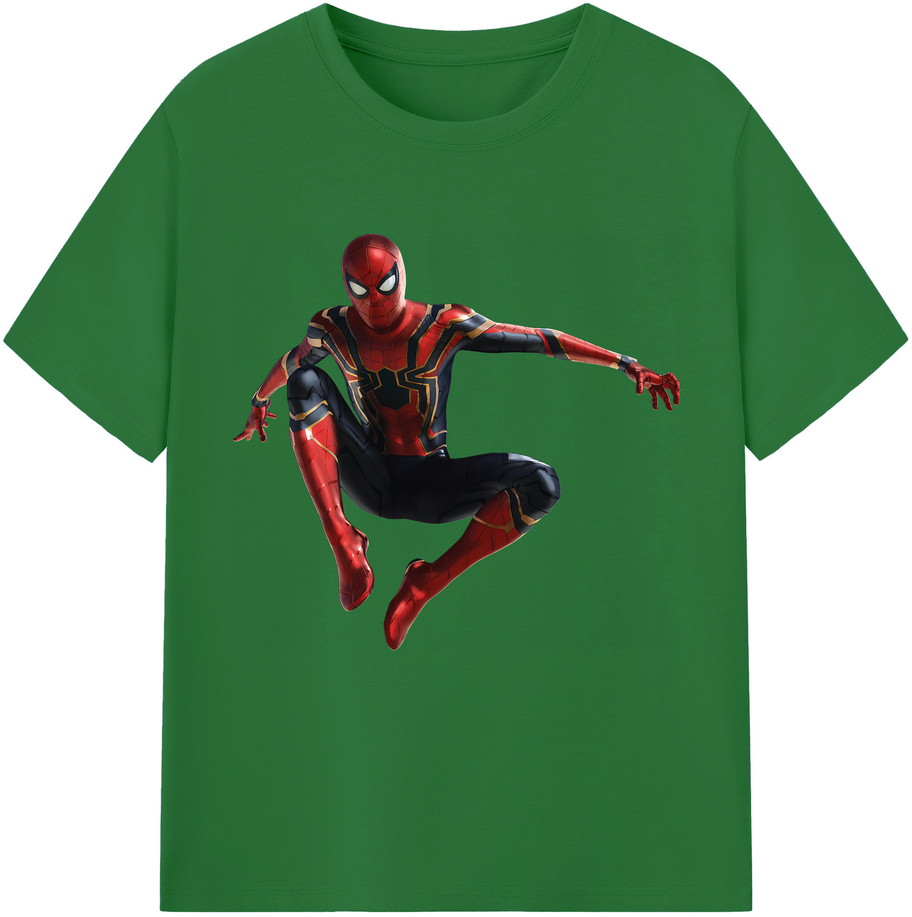 （画像用） Spider Man スパイダーマン 綿100％半袖Tシャツ（フロントプリント）