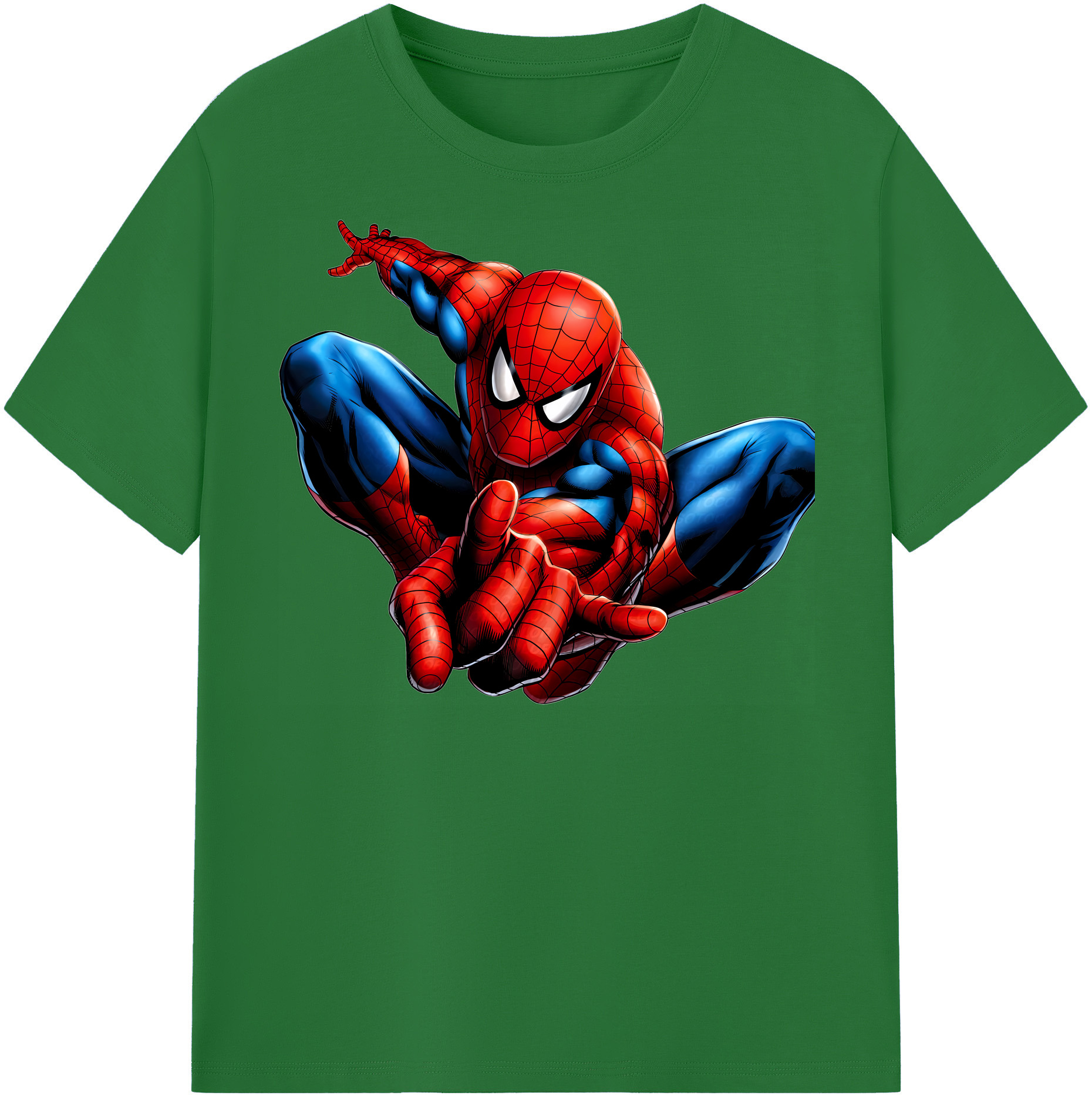 （画像用） Spider Man スパイダーマン 綿100％半袖Tシャツ（フロントプリント）