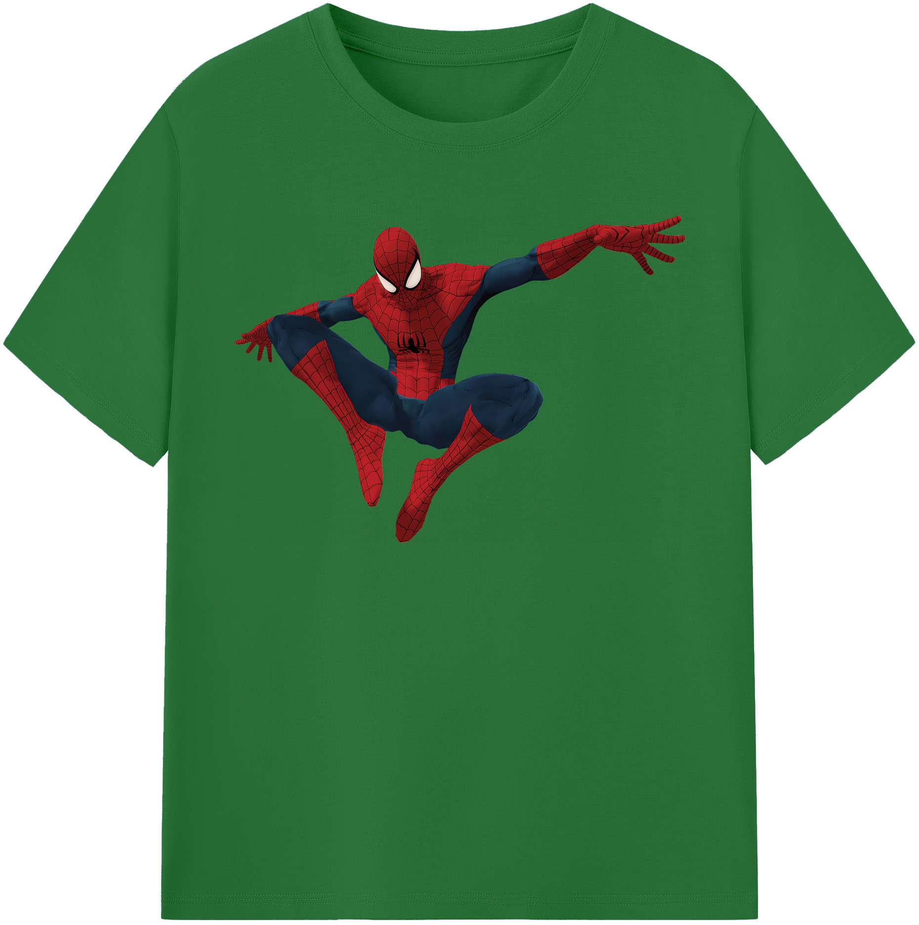 （画像用） Spider Man スパイダーマン 綿100％半袖Tシャツ（フロントプリント）