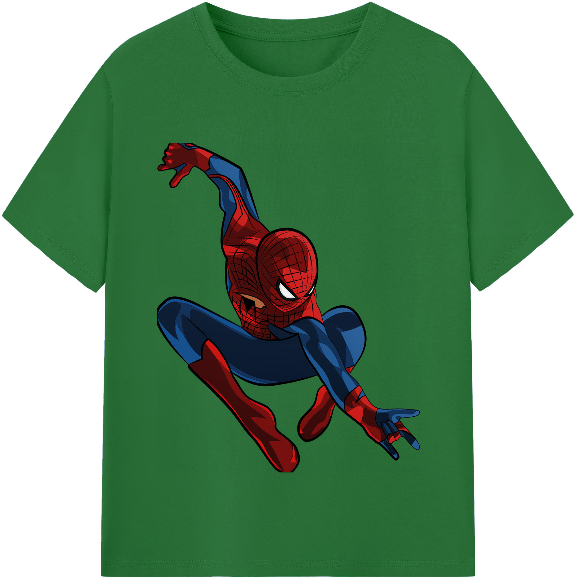 （画像用） Spider Man スパイダーマン 綿100％半袖Tシャツ（フロントプリント）