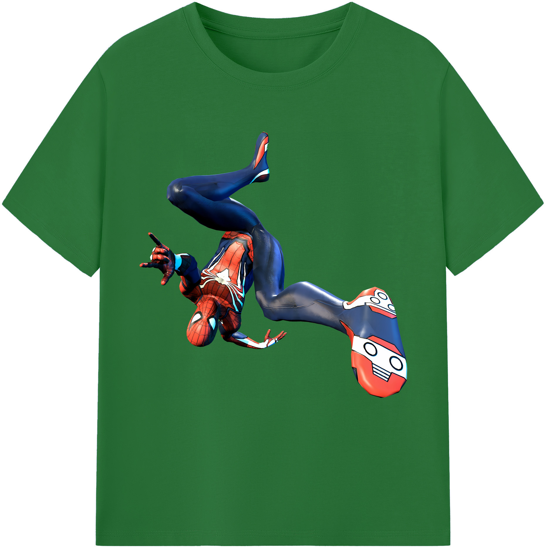 （画像用） Spider Man スパイダーマン 綿100％半袖Tシャツ（フロントプリント）
