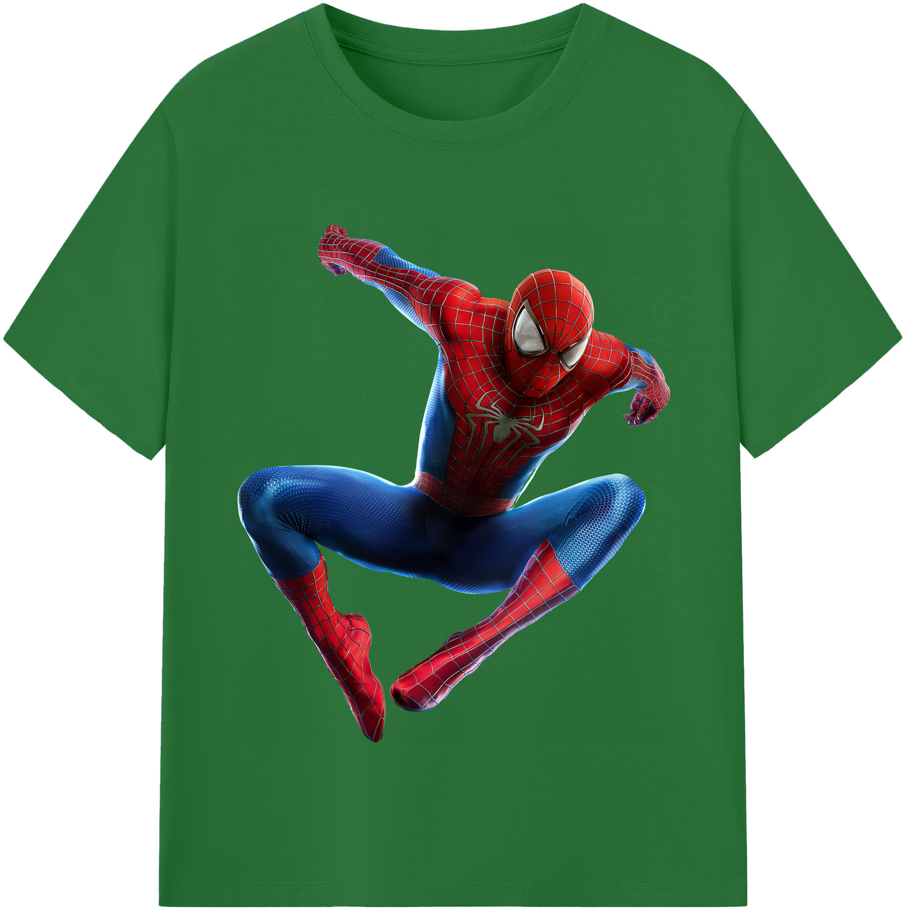 （画像用） Spider Man スパイダーマン 綿100％半袖Tシャツ（フロントプリント）