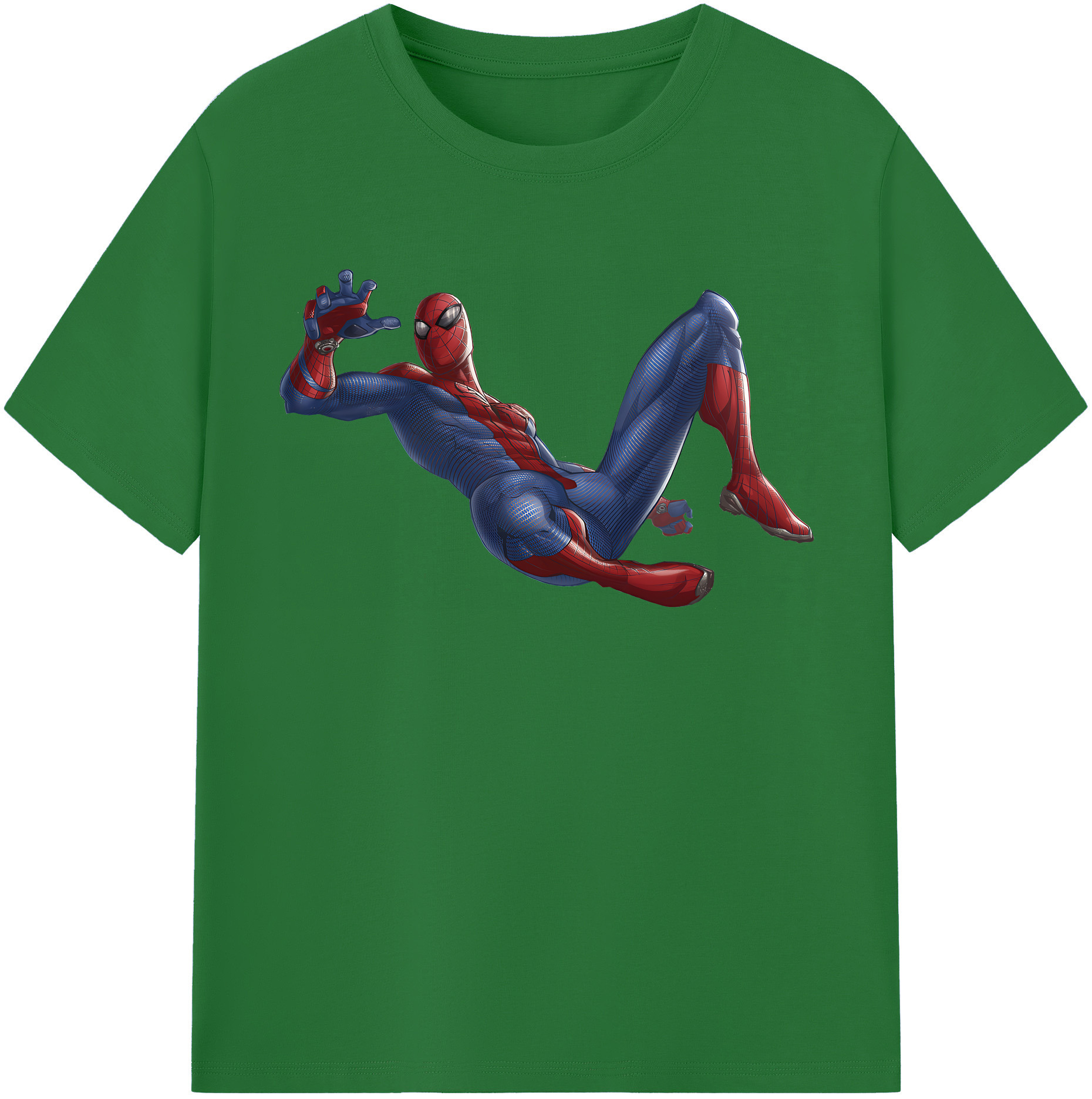 （画像用） Spider Man スパイダーマン 綿100％半袖Tシャツ（フロントプリント）