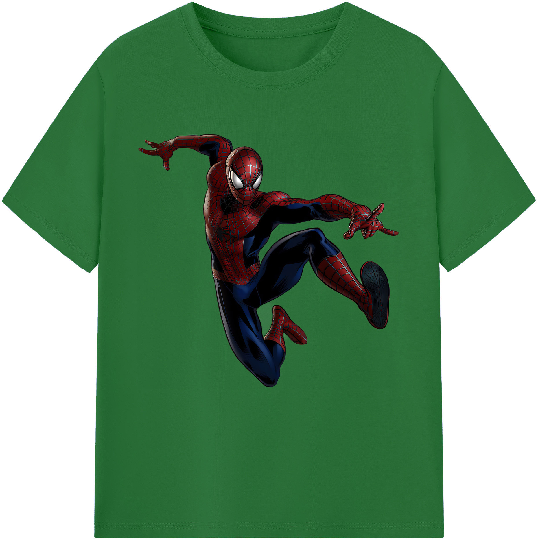 （画像用） Spider Man スパイダーマン 綿100％半袖Tシャツ（フロントプリント）