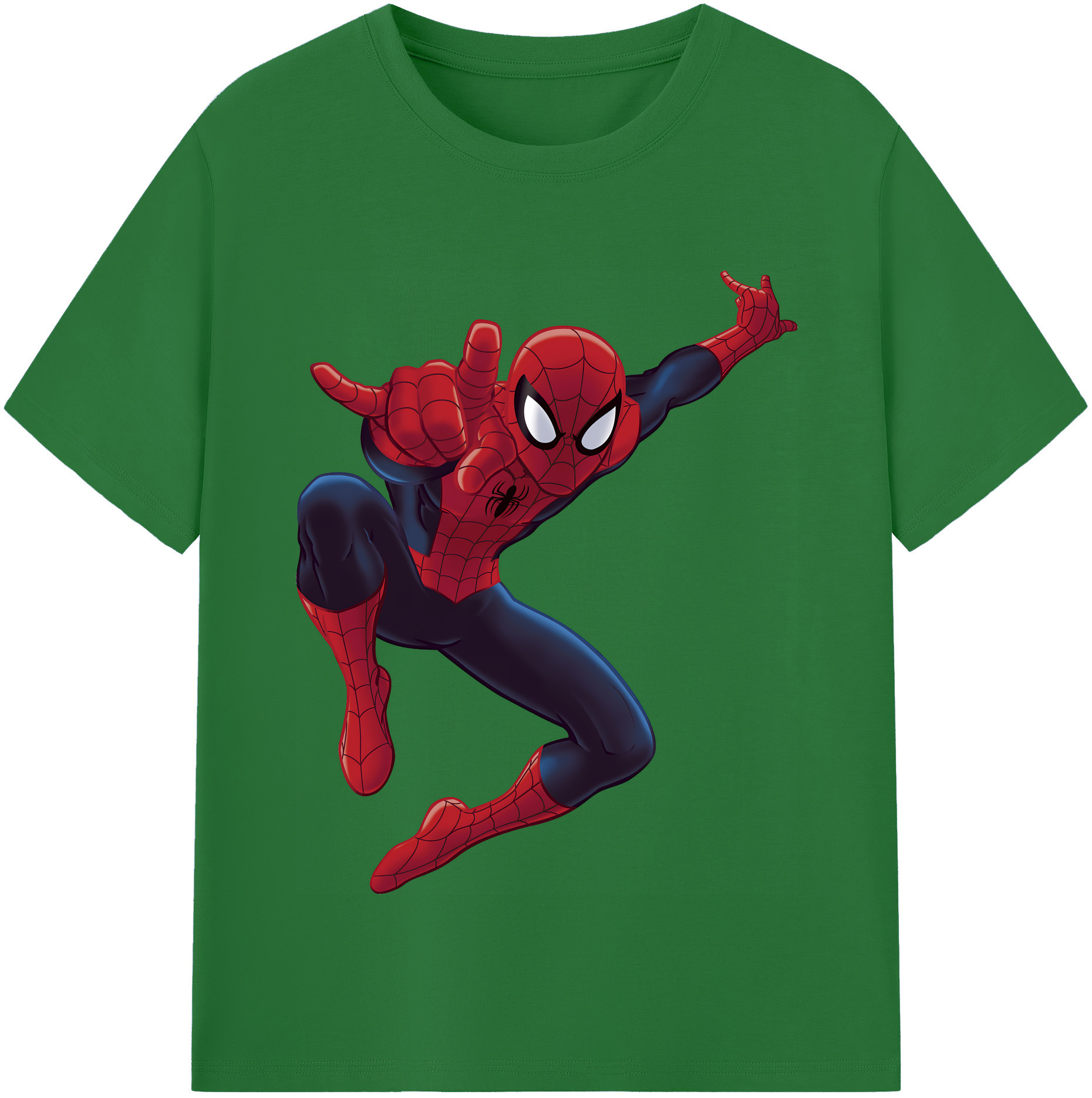 （画像用） Spider Man スパイダーマン 綿100％半袖Tシャツ（フロントプリント）