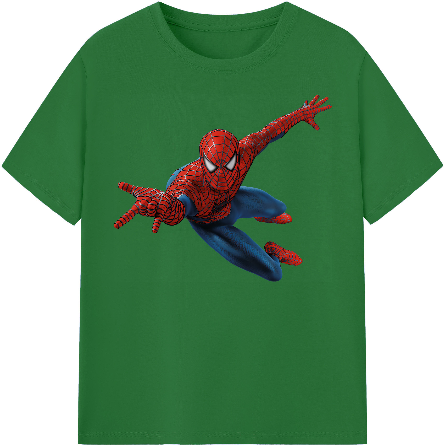 （画像用） Spider Man スパイダーマン 綿100％半袖Tシャツ（フロントプリント）