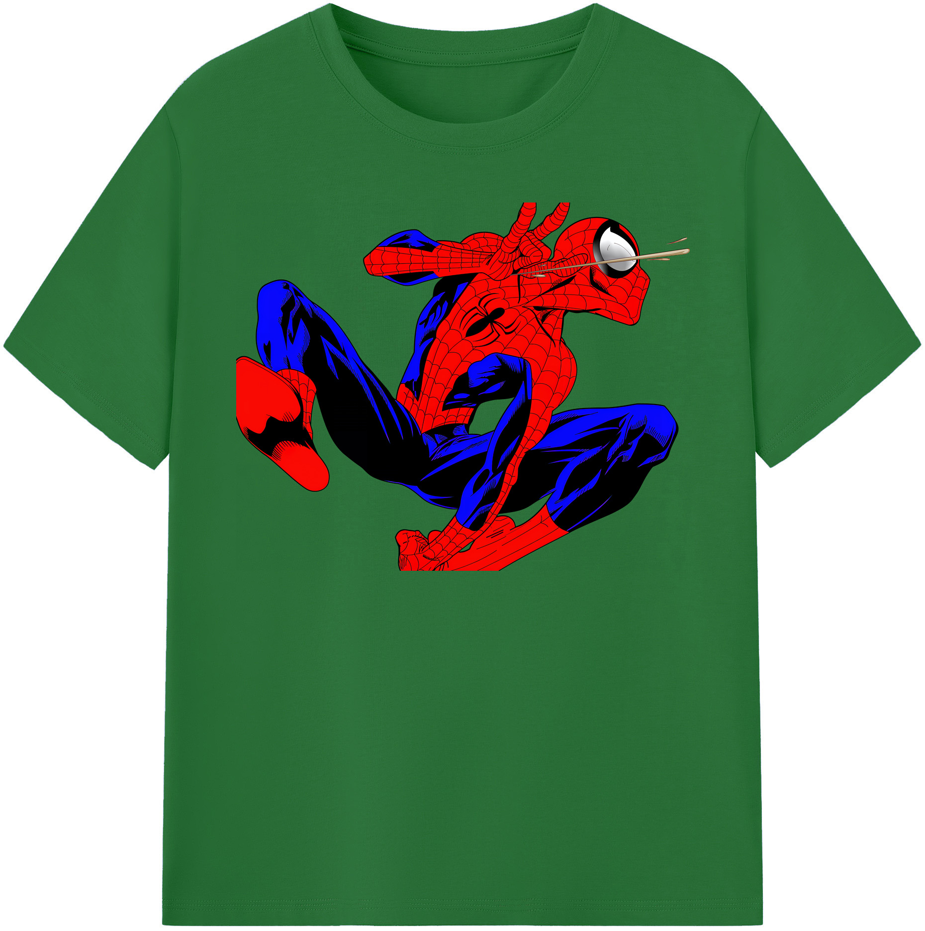 （画像用） Spider Man スパイダーマン 綿100％半袖Tシャツ（フロントプリント）