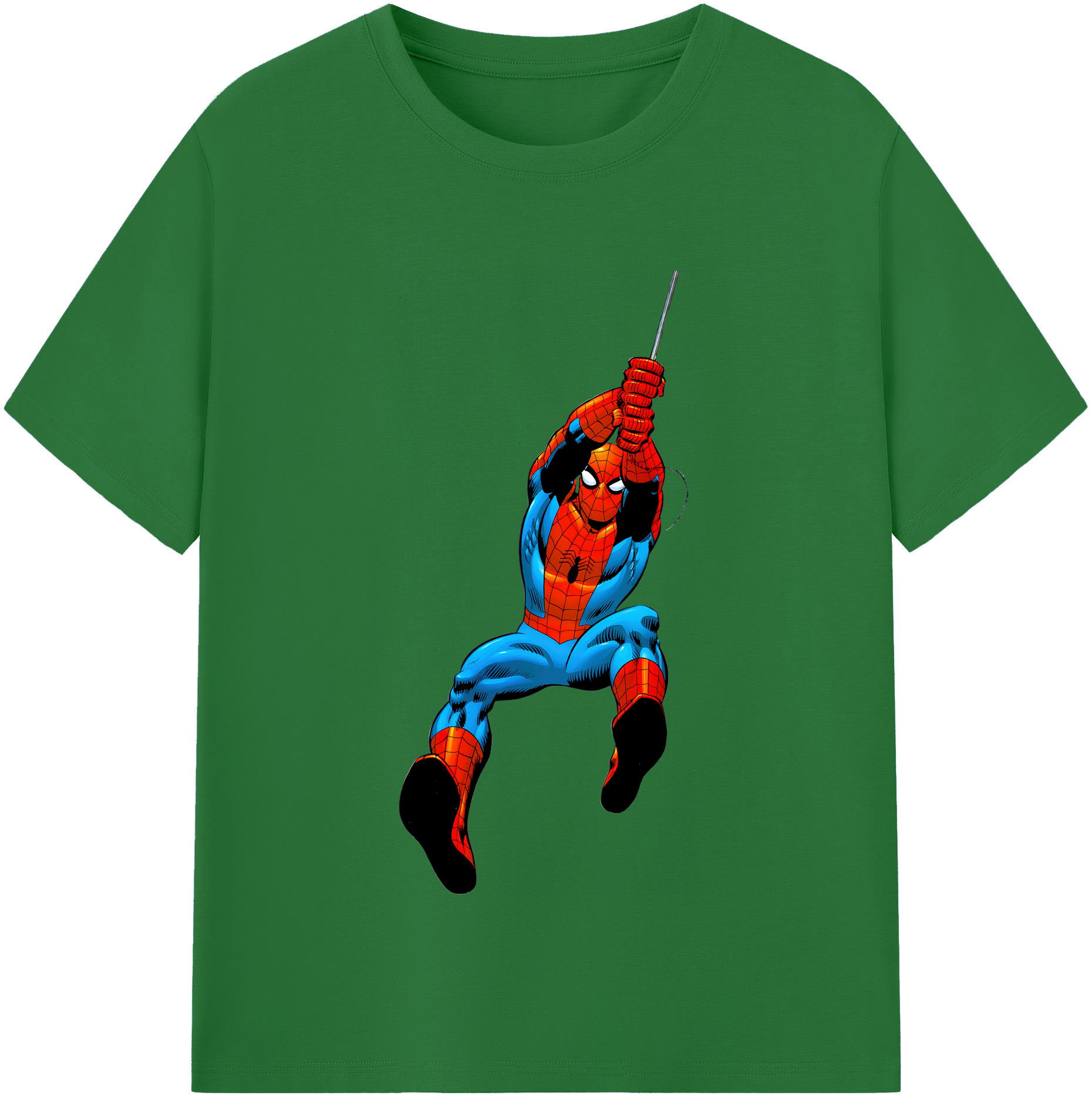 （画像用） Spider Man スパイダーマン 綿100％半袖Tシャツ（フロントプリント）