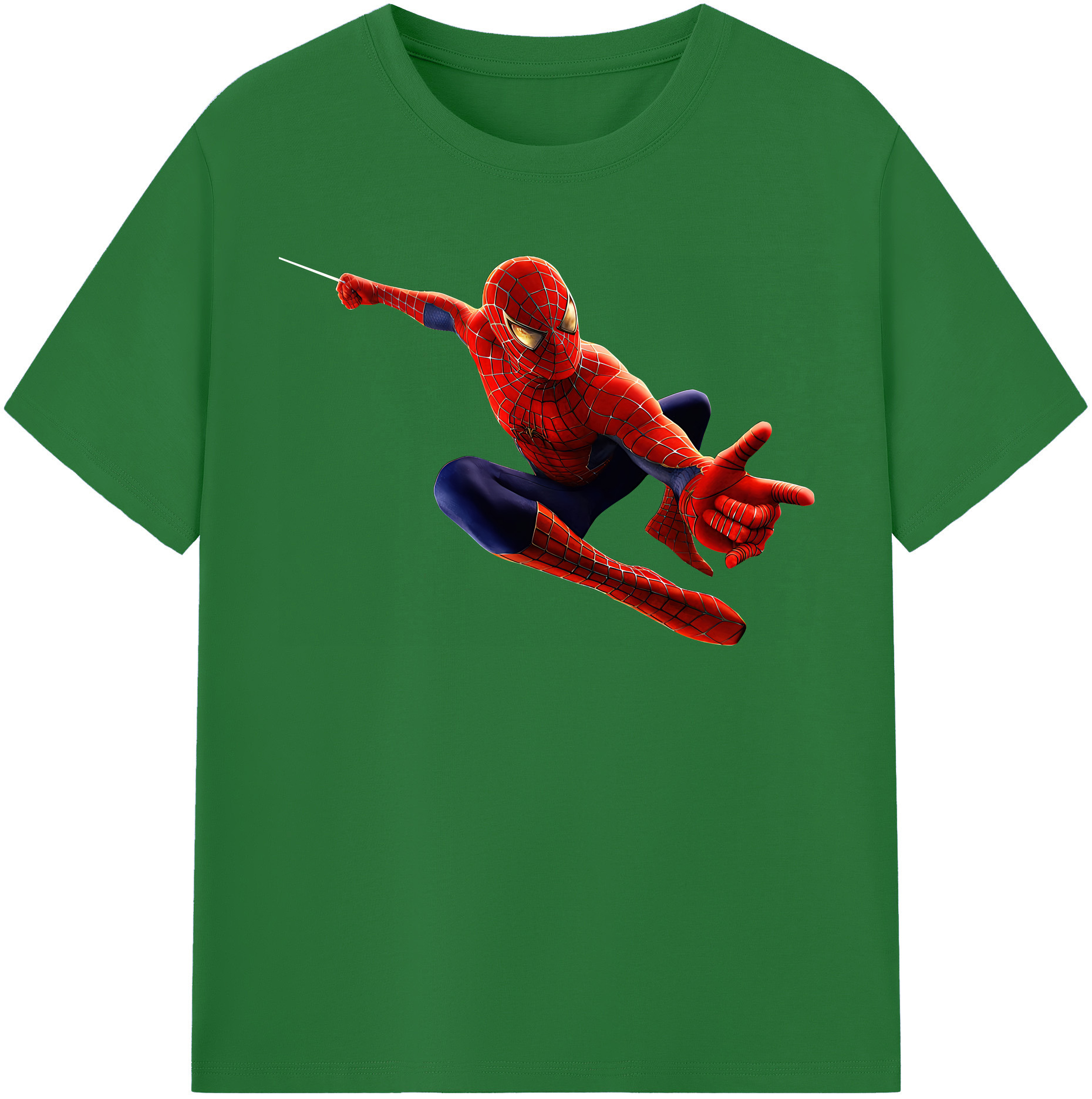 （画像用） Spider Man スパイダーマン 綿100％半袖Tシャツ（フロントプリント）