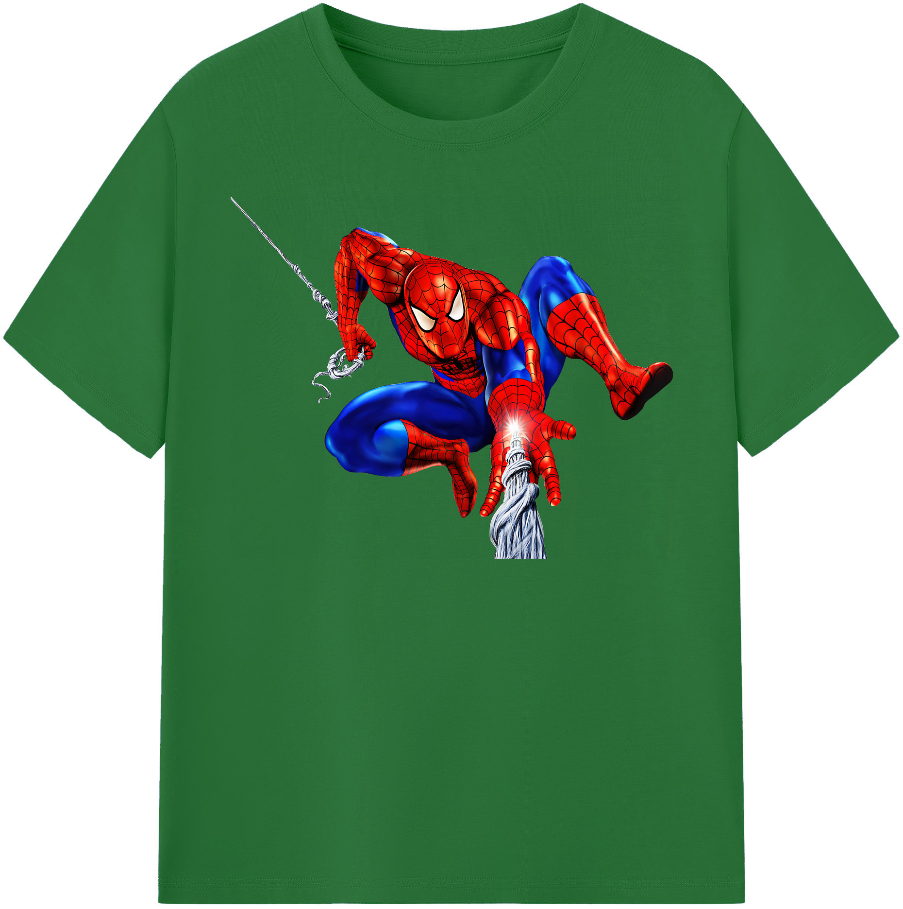 （画像用） Spider Man スパイダーマン 綿100％半袖Tシャツ（フロントプリント）