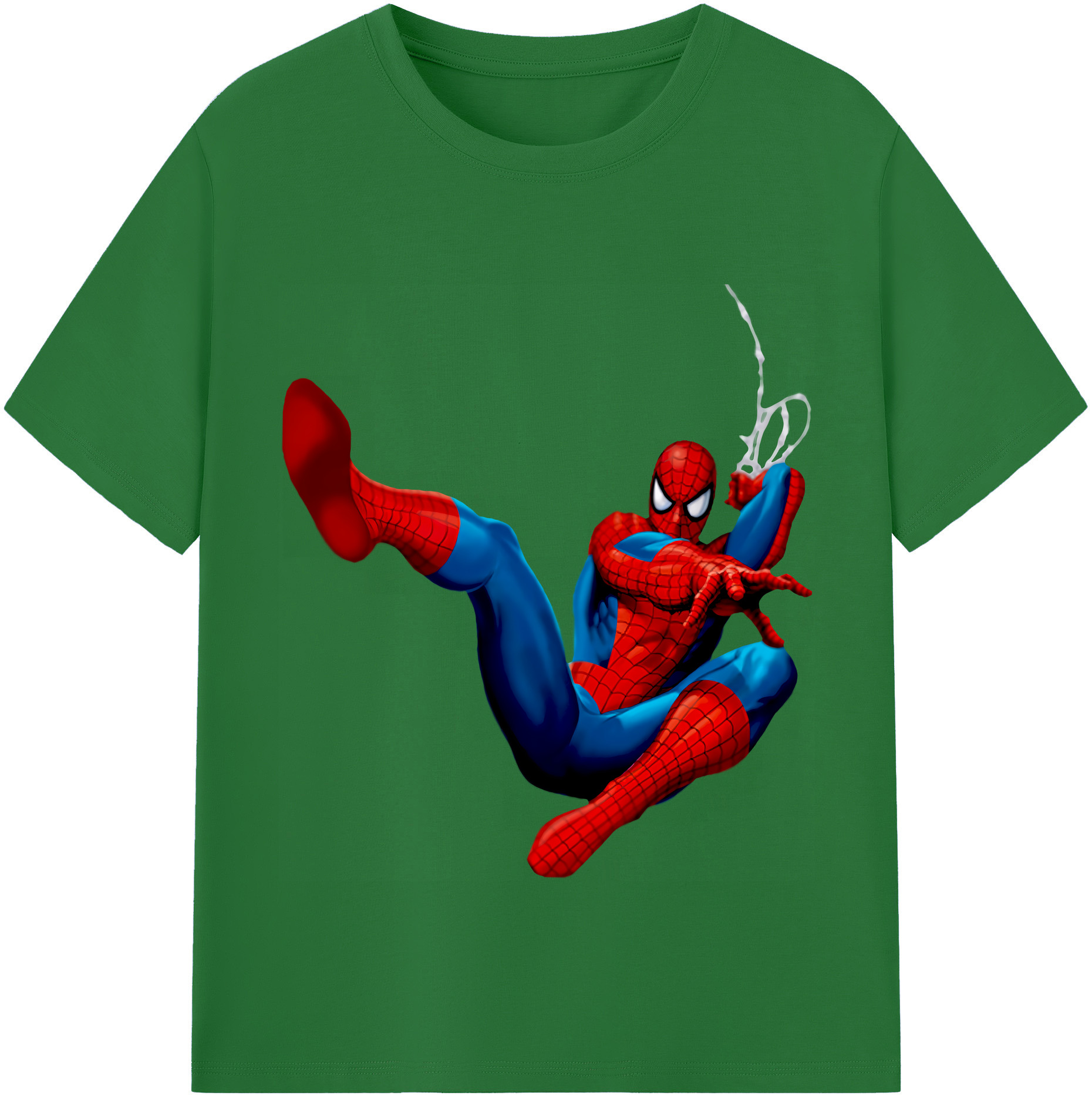 （画像用） Spider Man スパイダーマン 綿100％半袖Tシャツ（フロントプリント）