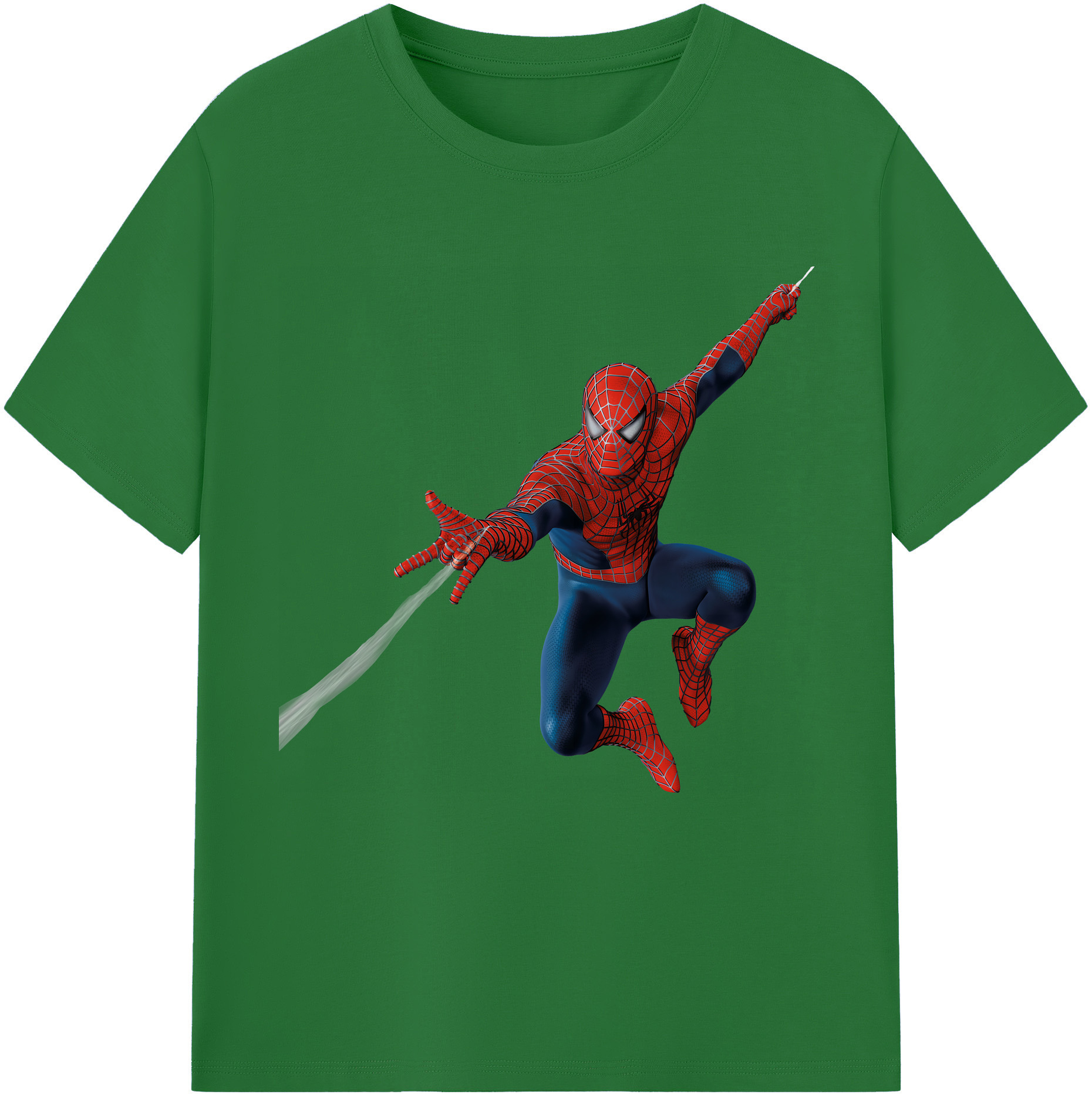 （画像用） Spider Man スパイダーマン 綿100％半袖Tシャツ（フロントプリント）