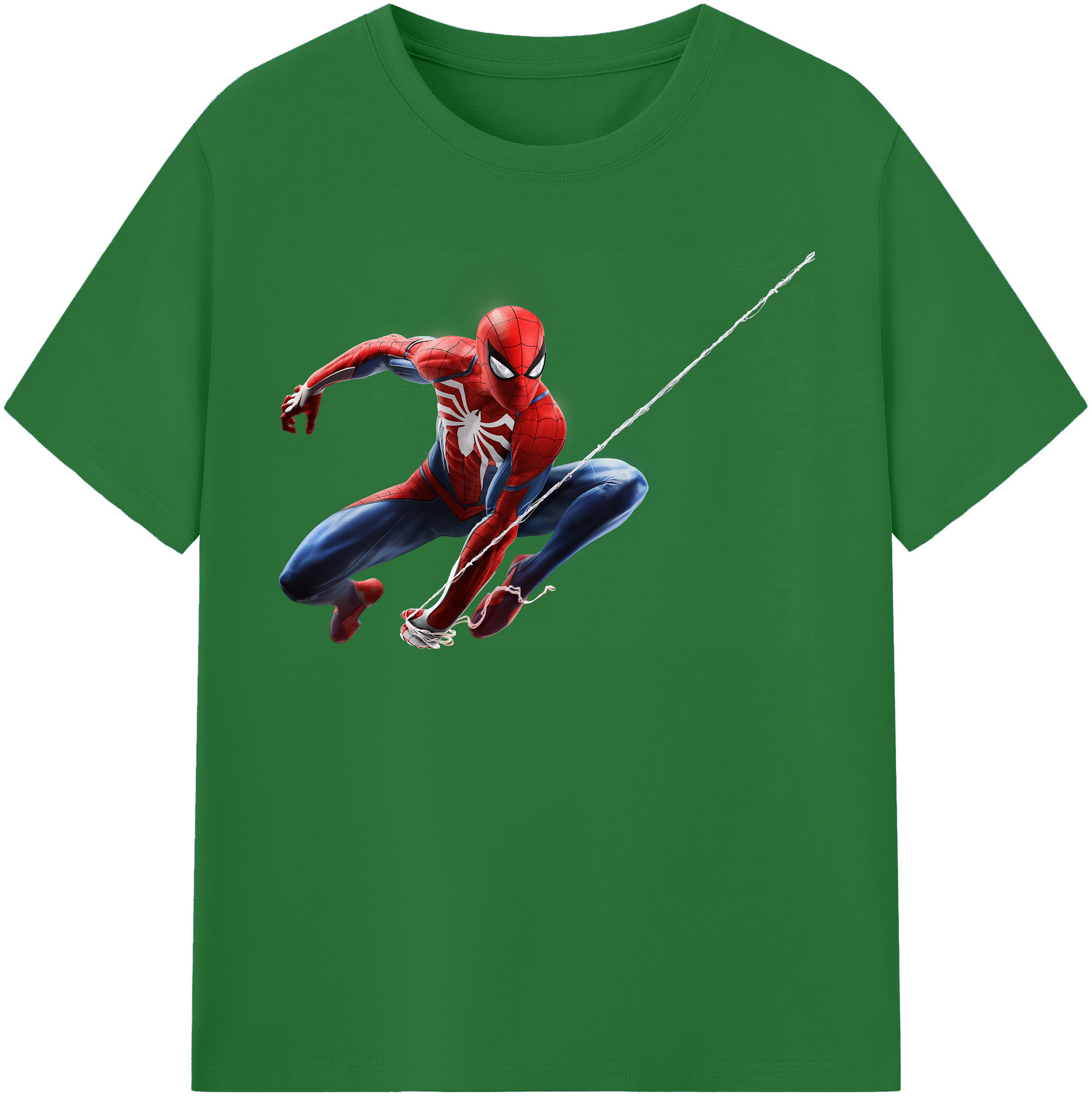 （画像用） Spider Man スパイダーマン 綿100％半袖Tシャツ（フロントプリント）