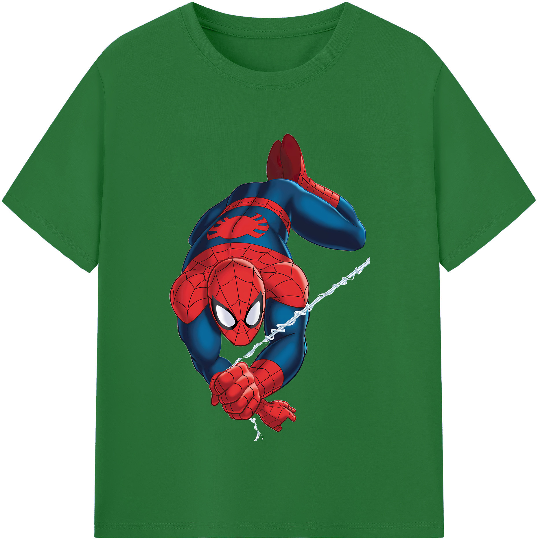 （画像用） Spider Man スパイダーマン 綿100％半袖Tシャツ（フロントプリント）
