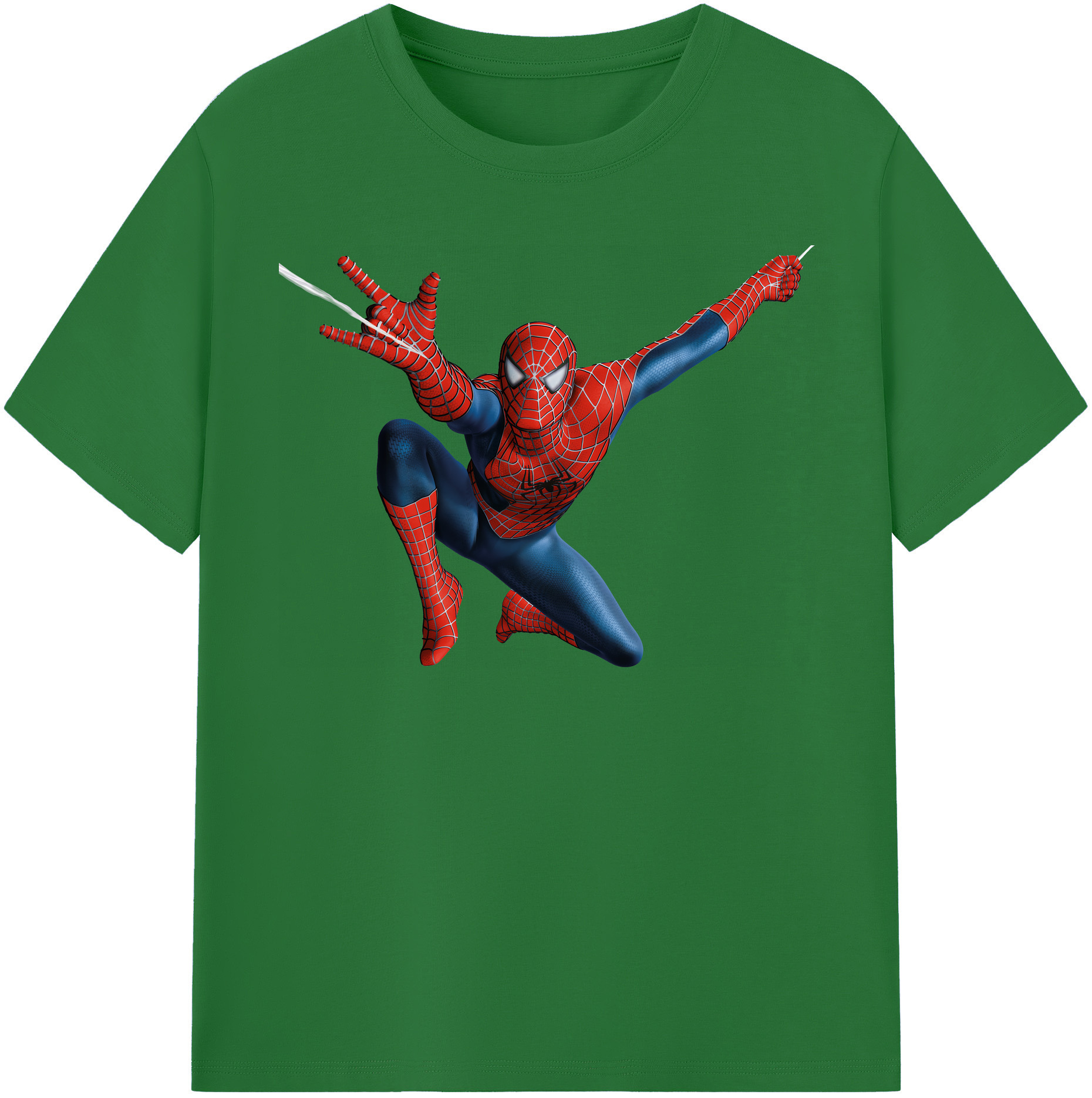 （画像用） Spider Man スパイダーマン 綿100％半袖Tシャツ（フロントプリント）