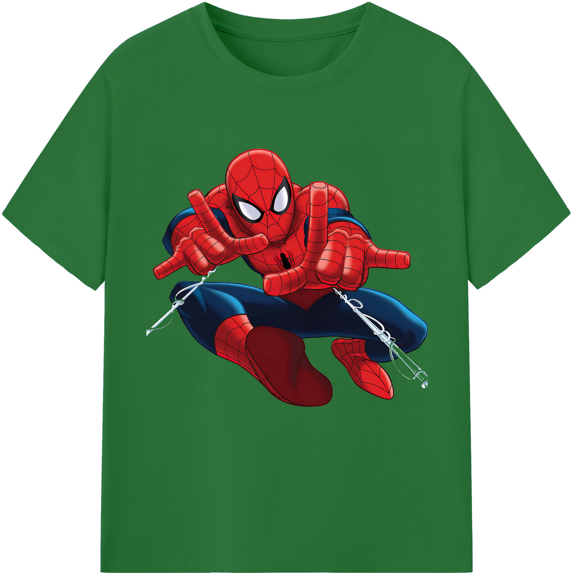 （画像用） Spider Man スパイダーマン 綿100％半袖Tシャツ（フロントプリント）