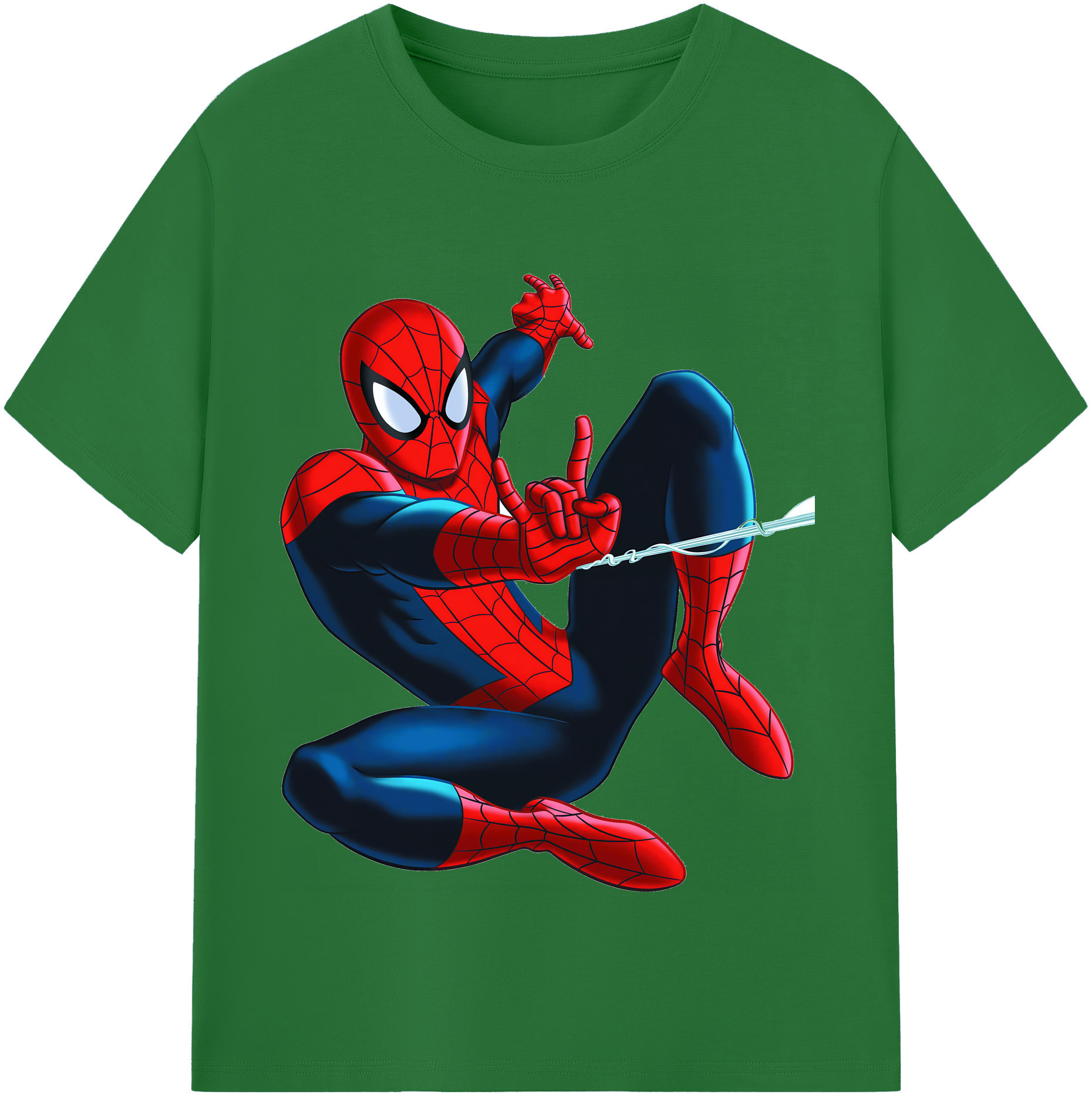 （画像用） Spider Man スパイダーマン 綿100％半袖Tシャツ（フロントプリント）