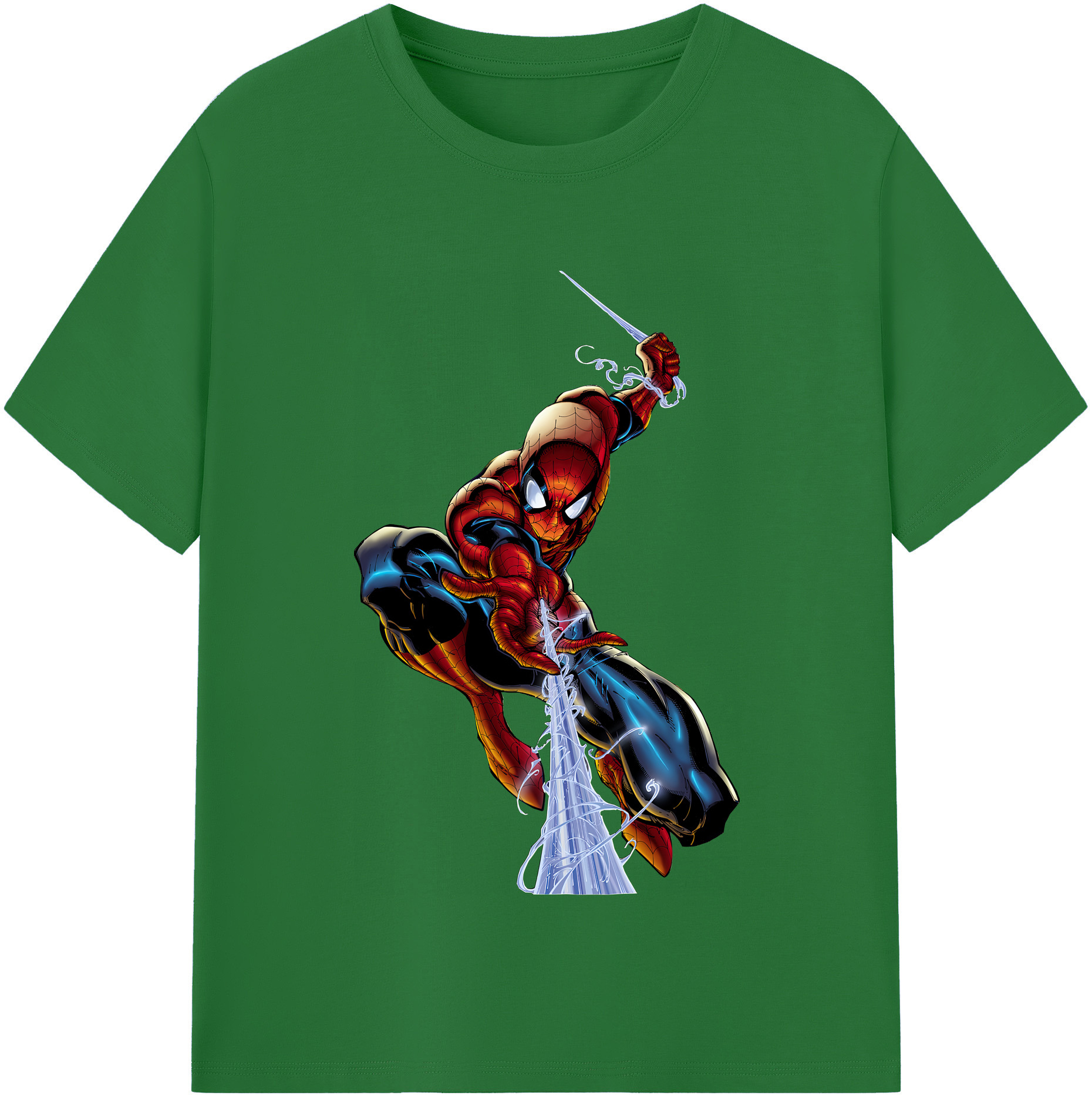 （画像用） Spider Man スパイダーマン 綿100％半袖Tシャツ（フロントプリント）