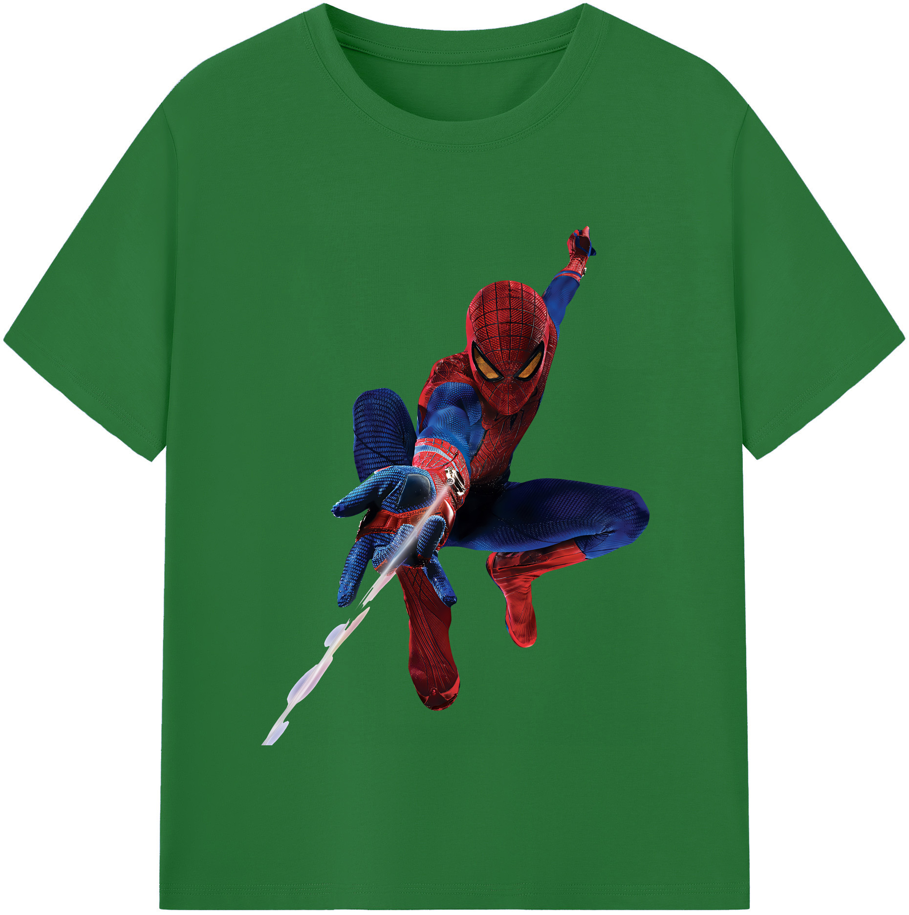 （画像用） Spider Man スパイダーマン 綿100％半袖Tシャツ（フロントプリント）