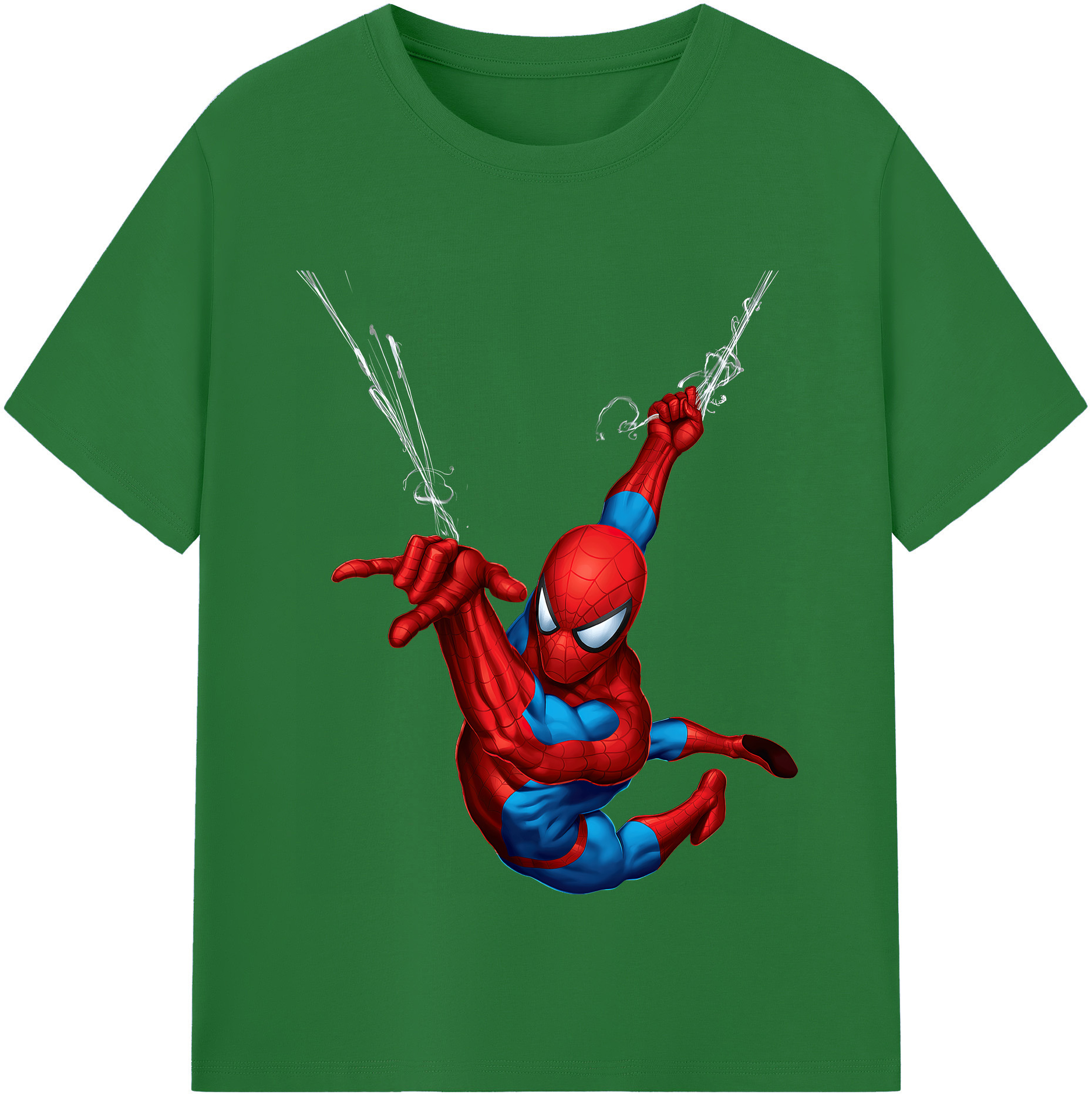 （画像用） Spider Man スパイダーマン 綿100％半袖Tシャツ（フロントプリント）